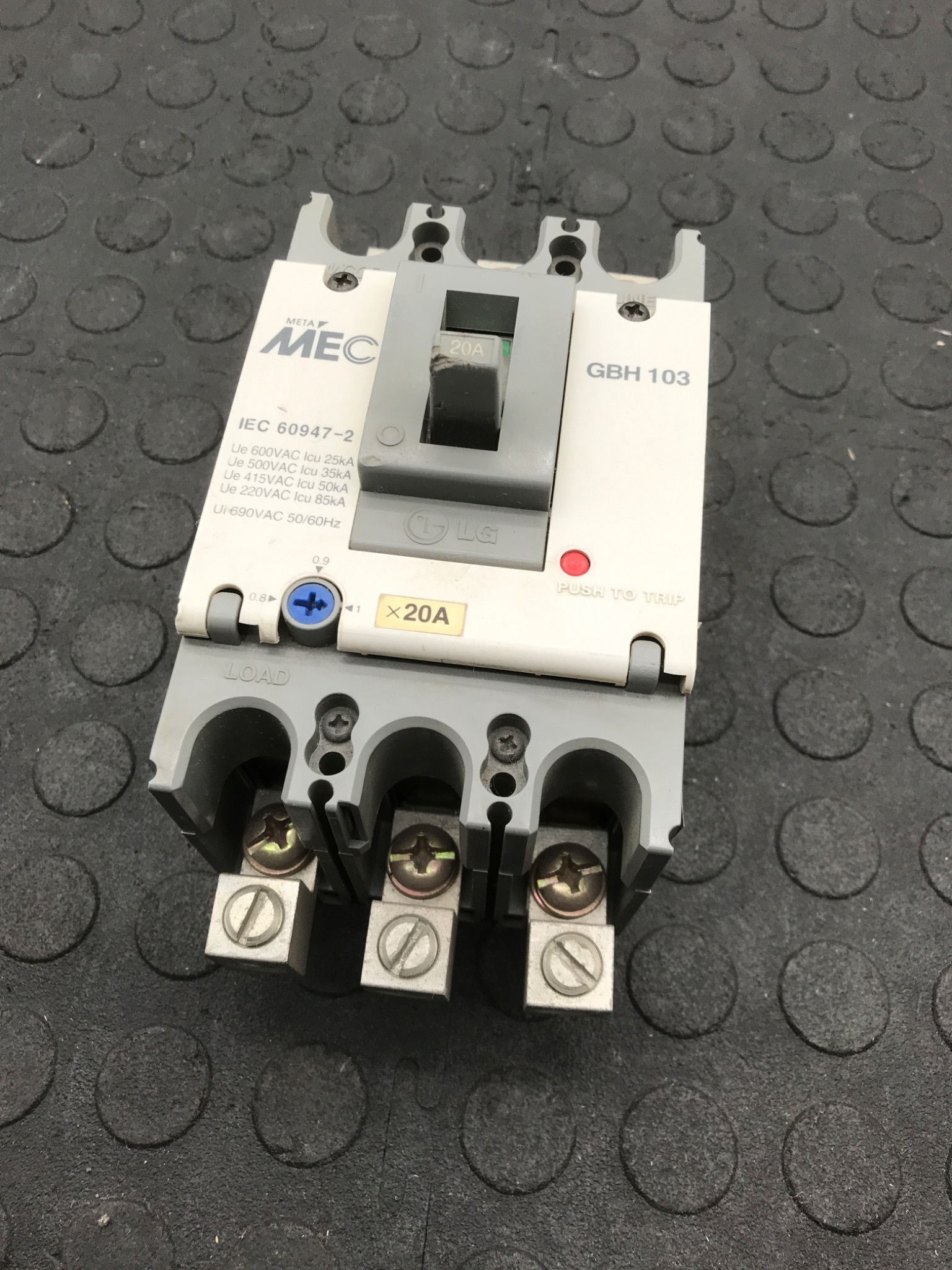 LG / MEC GBH103-20A-42K Manual Motor Controller USED 0