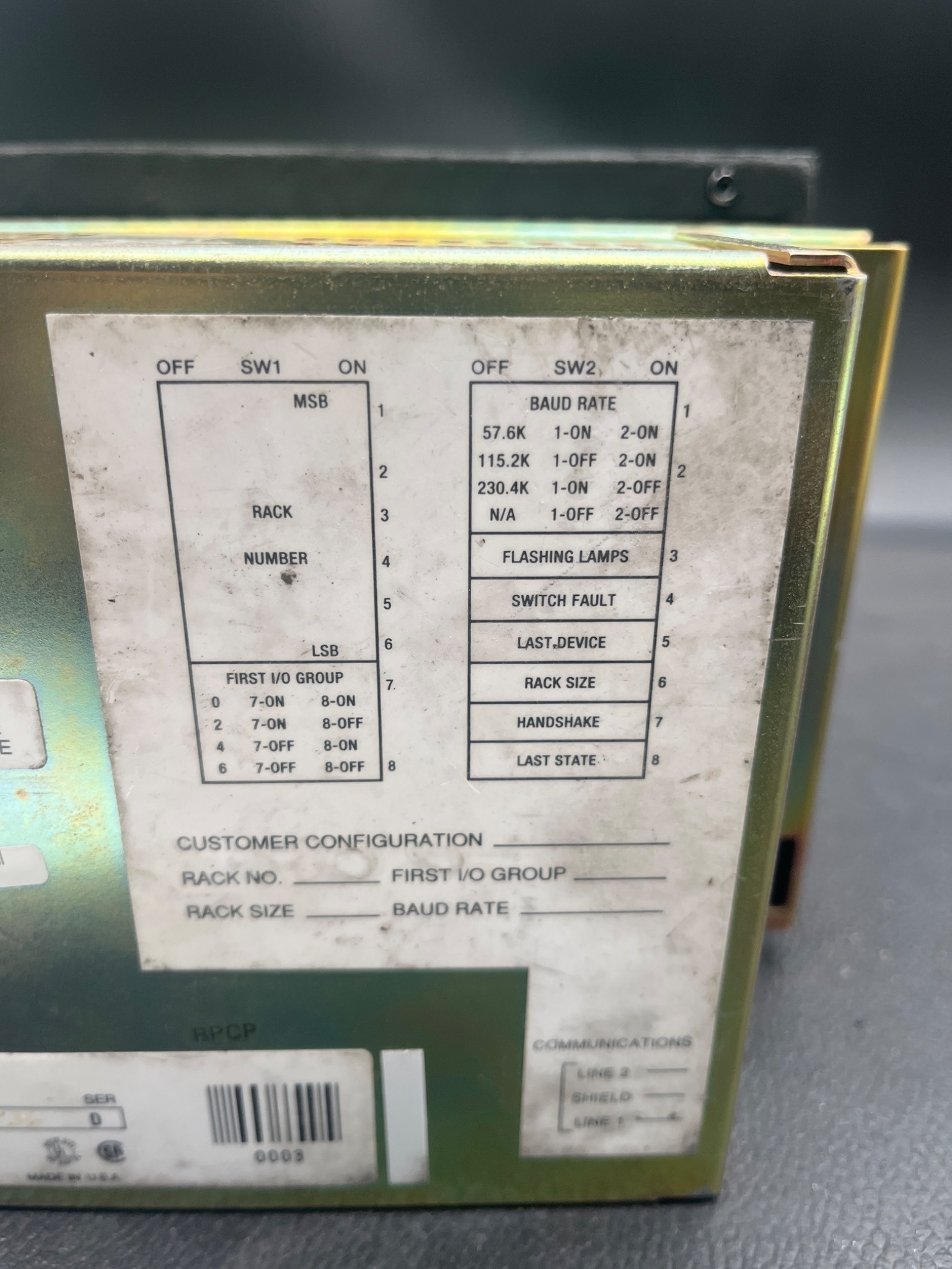 ALLEN‑BRADLEY 2705‑P21J1 RediPANEL Operator Interface USED 4