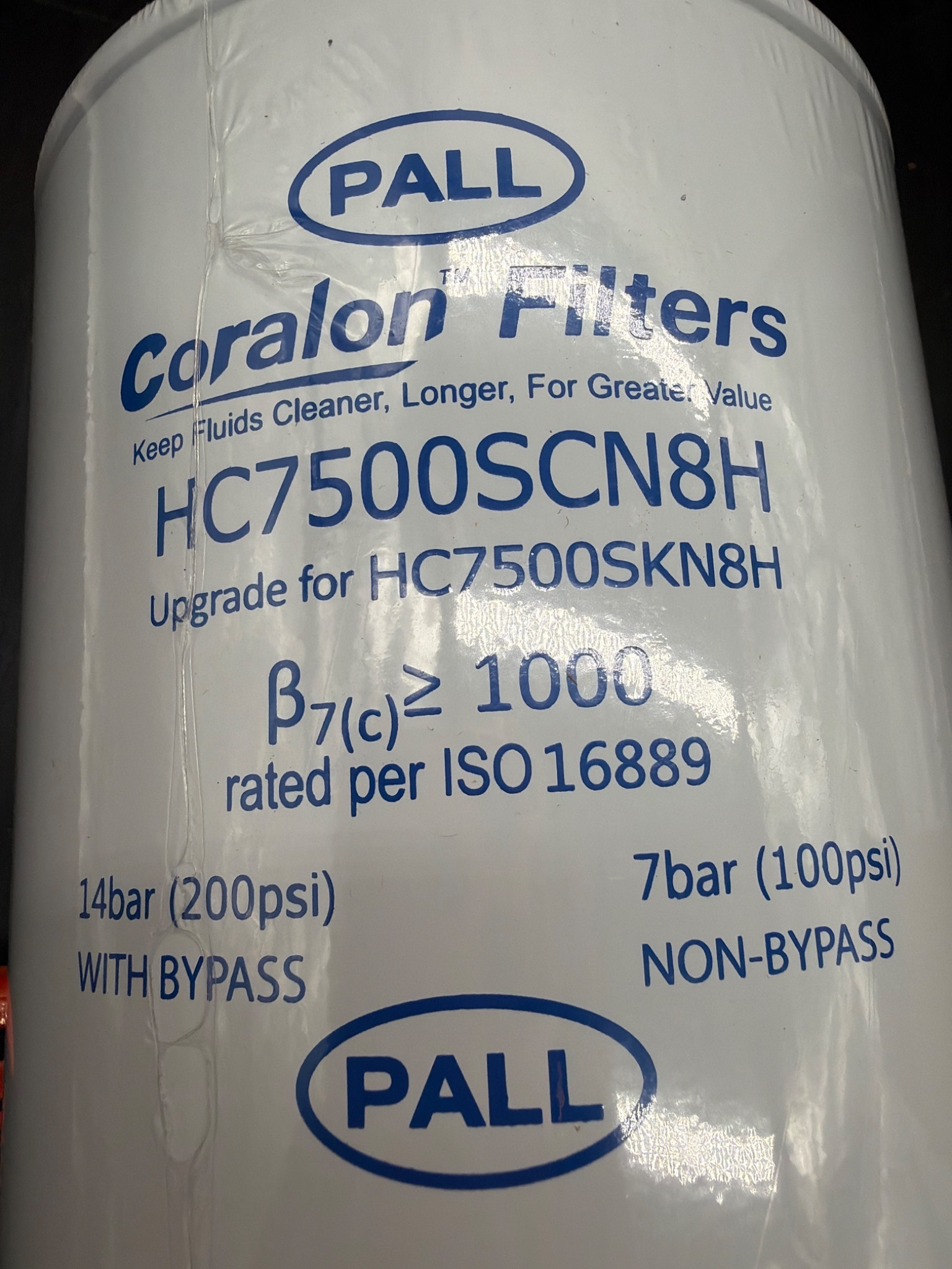 PALL HC7500SCN8H Coralon Hydraulic Filter Element NEW 1