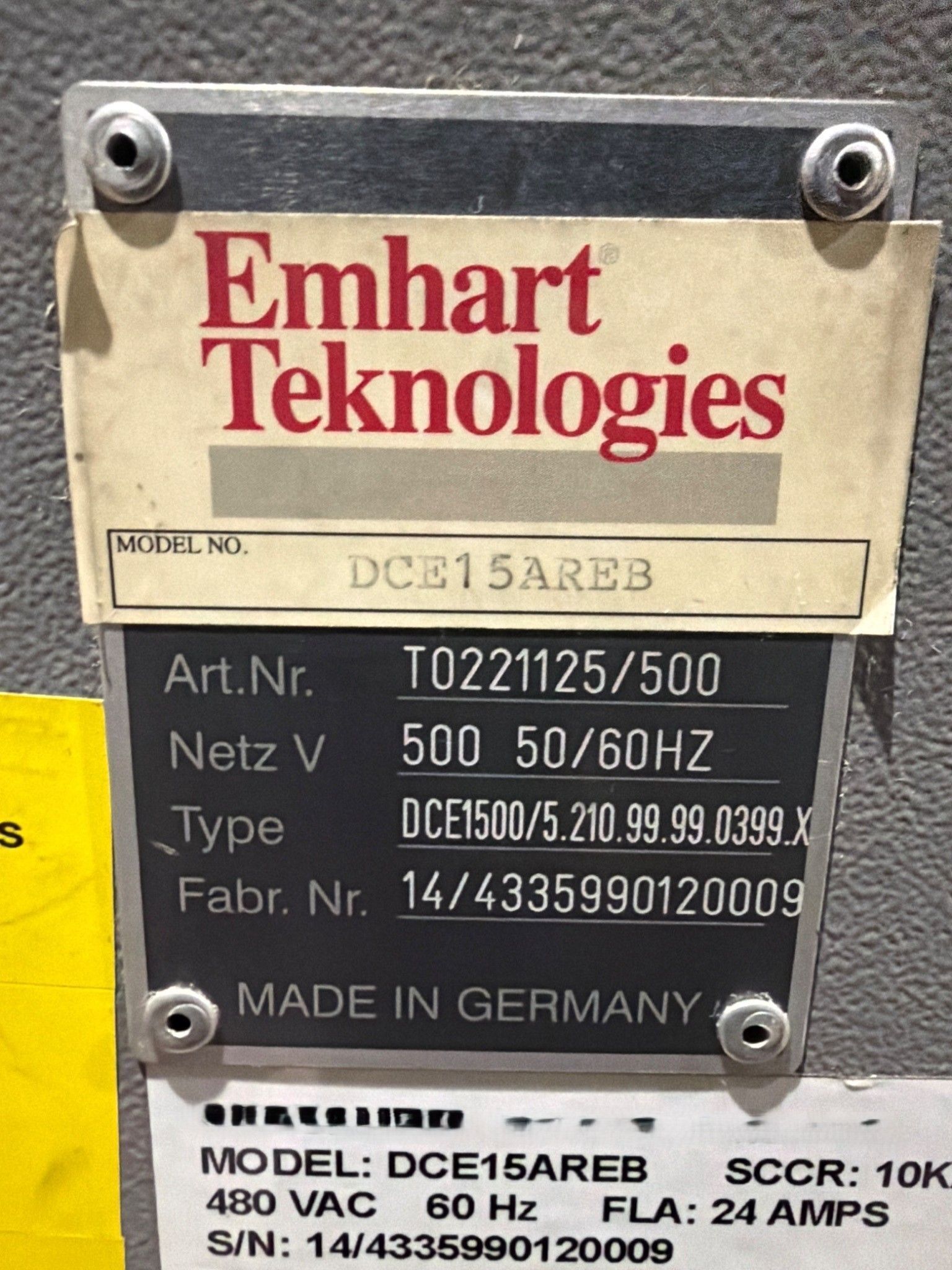 EMHART DCE15AREB Stud Welding Inverter USED 6