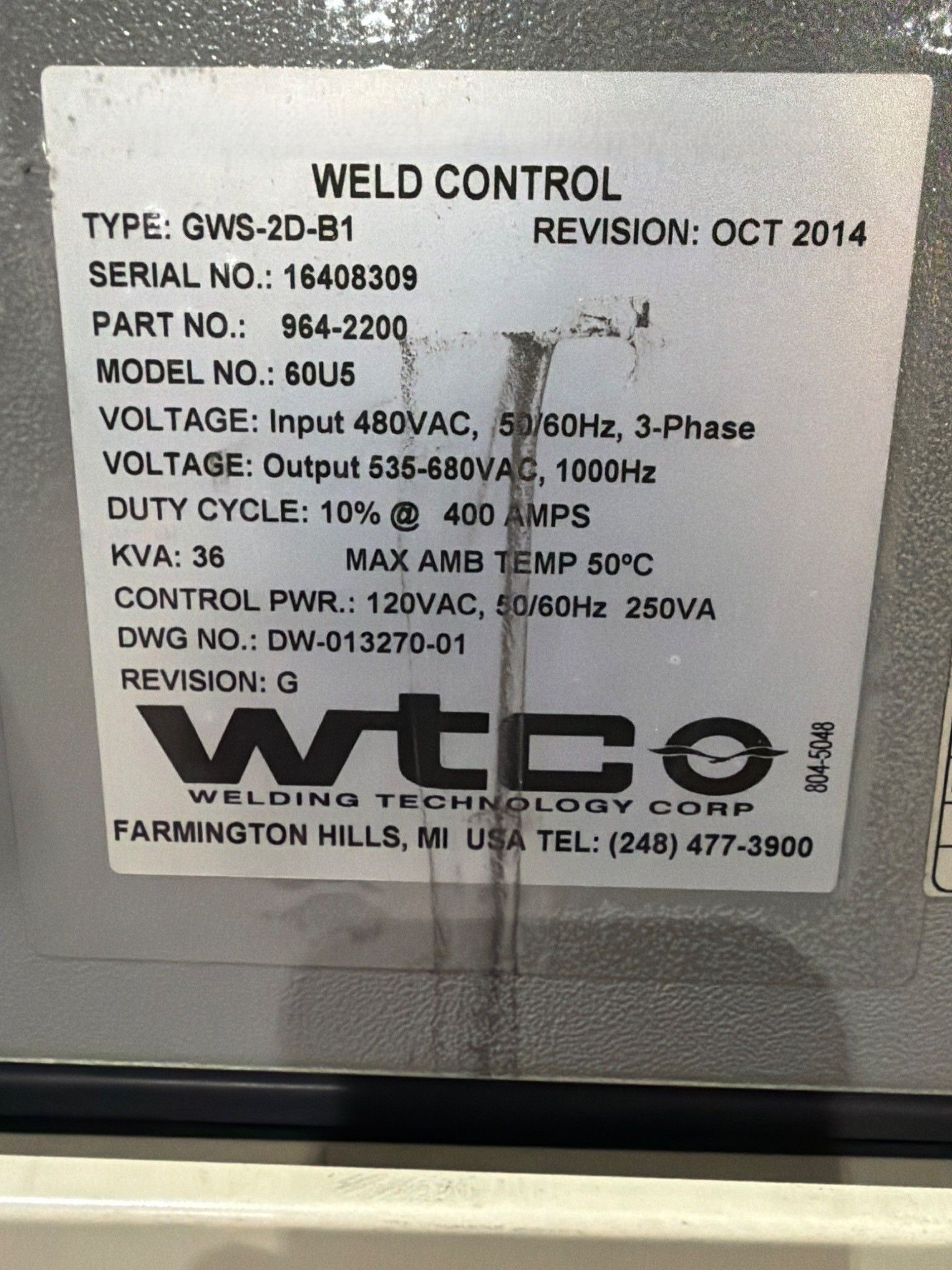 FANUC R‑2000iC/165F Complete with R‑30iB and WTC Weld Control USED 17