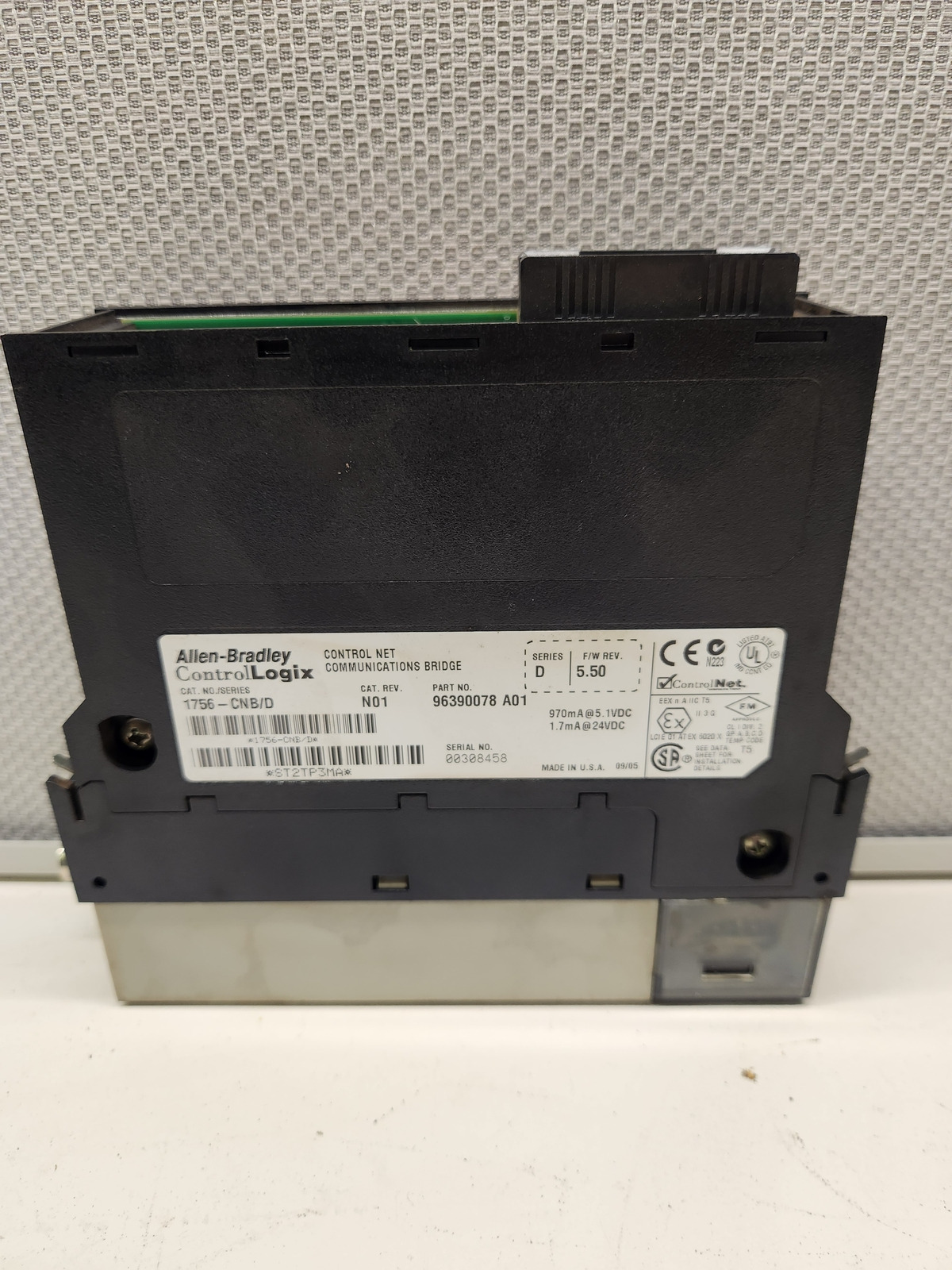 ALLEN‑BRADLEY 1756‑CNB/D ControlLogix ControlNet Bridge USED 1