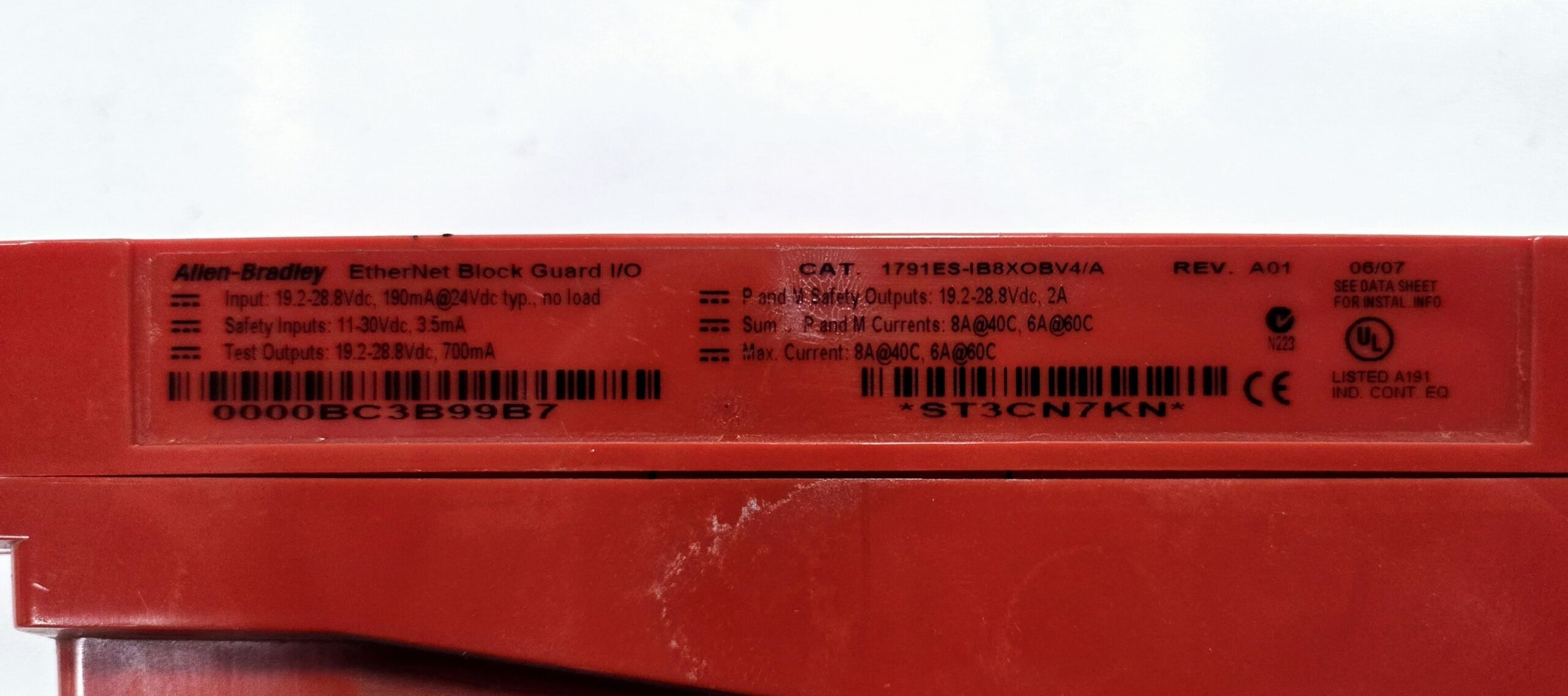 ALLEN‑BRADLEY 1791ES‑IB8X0BV4/A CompactBlock Guard I/O Safety Input Module USED 2