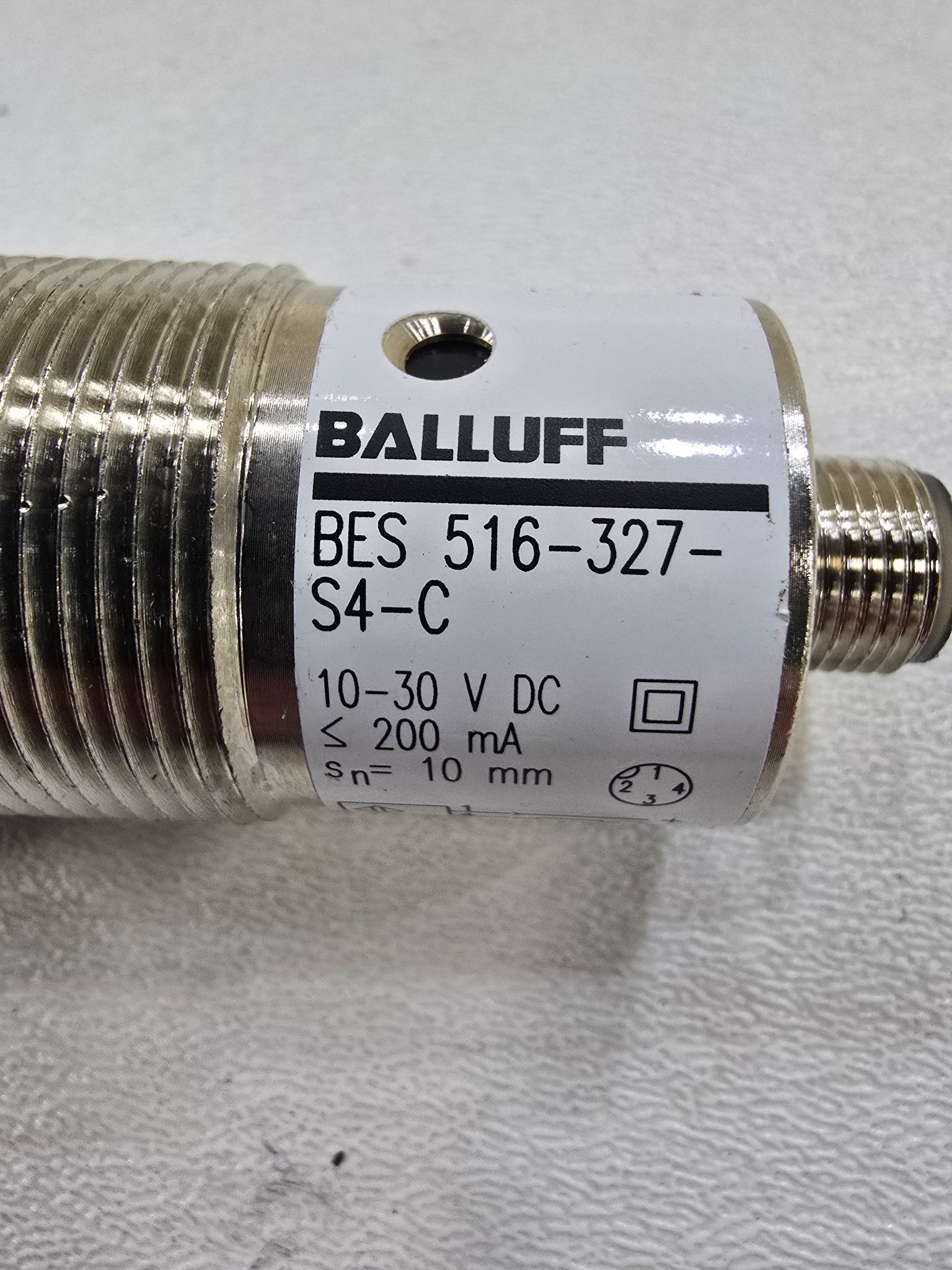 Balluff BES 516-327-S4-C Inductive Proximity Sensor M30 10mm Range NEW 1