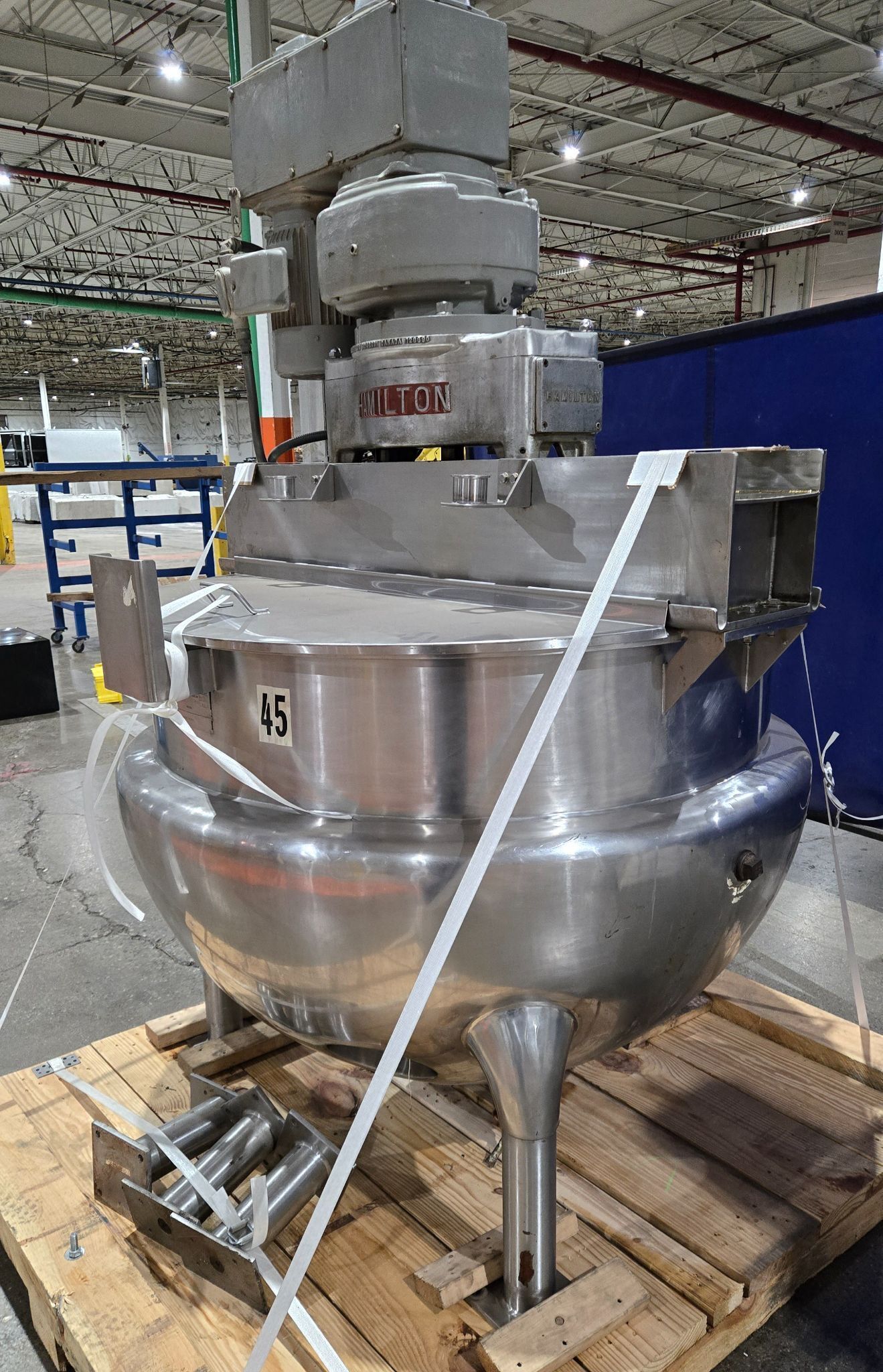 100 Gallon Hamilton Atmos Steam Jacketed Mixing Kettle w/Agitators - Used 1
