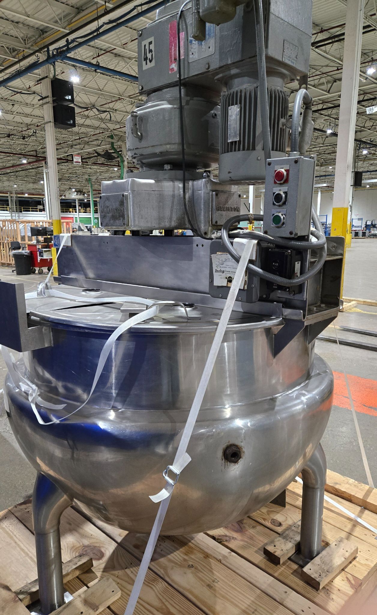 100 Gallon Hamilton Atmos Steam Jacketed Mixing Kettle w/Agitators - Used 2