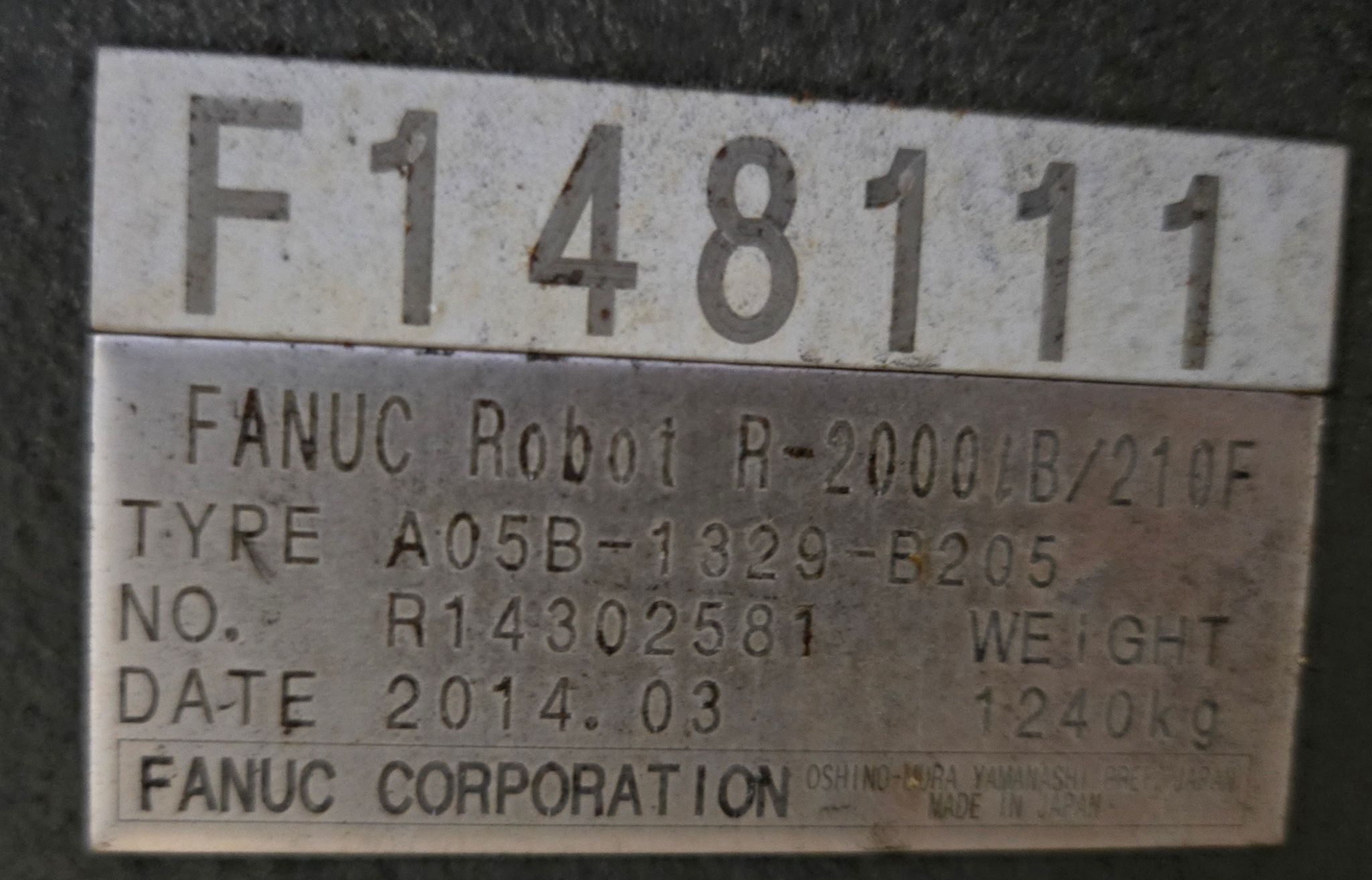 FANUC R-2000iB/210F Complete w/ R-30iB Controls USED 8