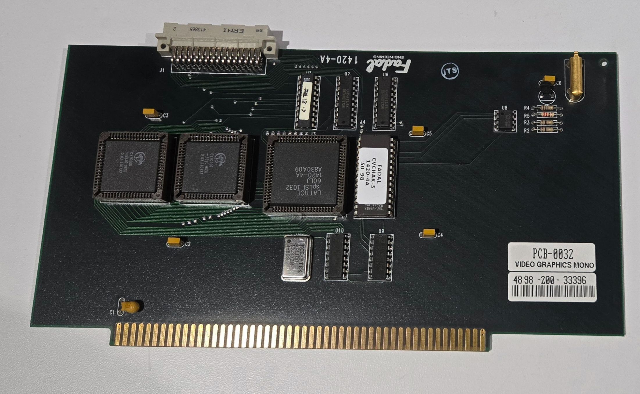 FADAL PCB‑0032 1420‑4A Video Graphics Board USED 2