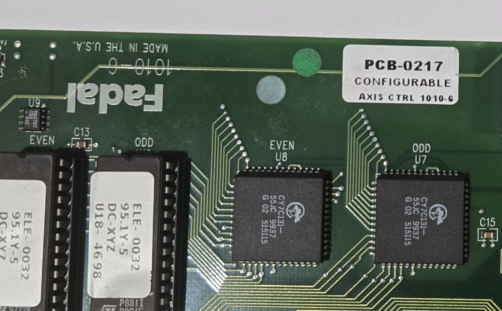 FADAL PCB‑0217 1010‑6 Adjustable Axis Control Board USED 0