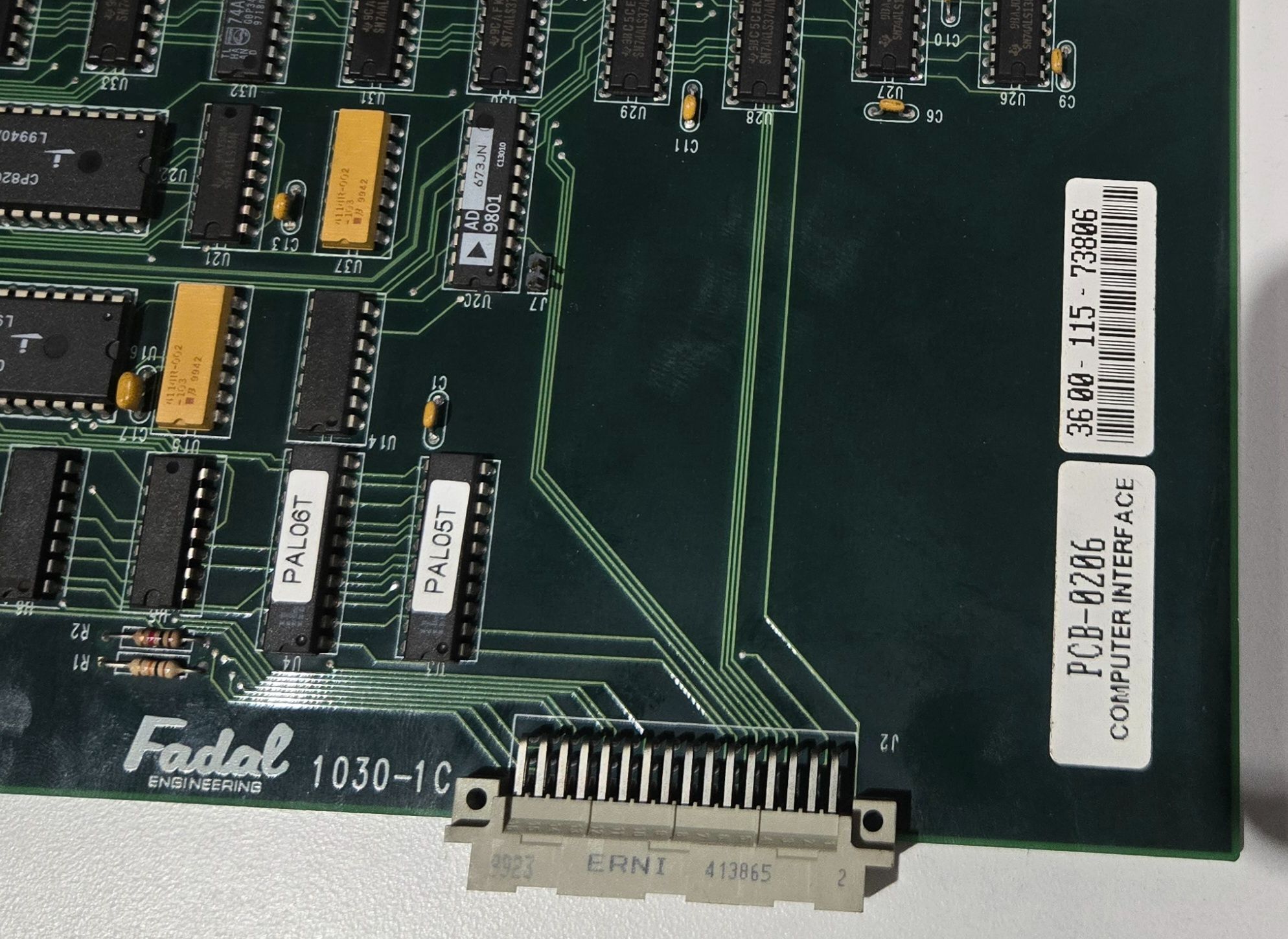 FADAL PCB‑0206 1030‑1C Computer Interface Board USED 0