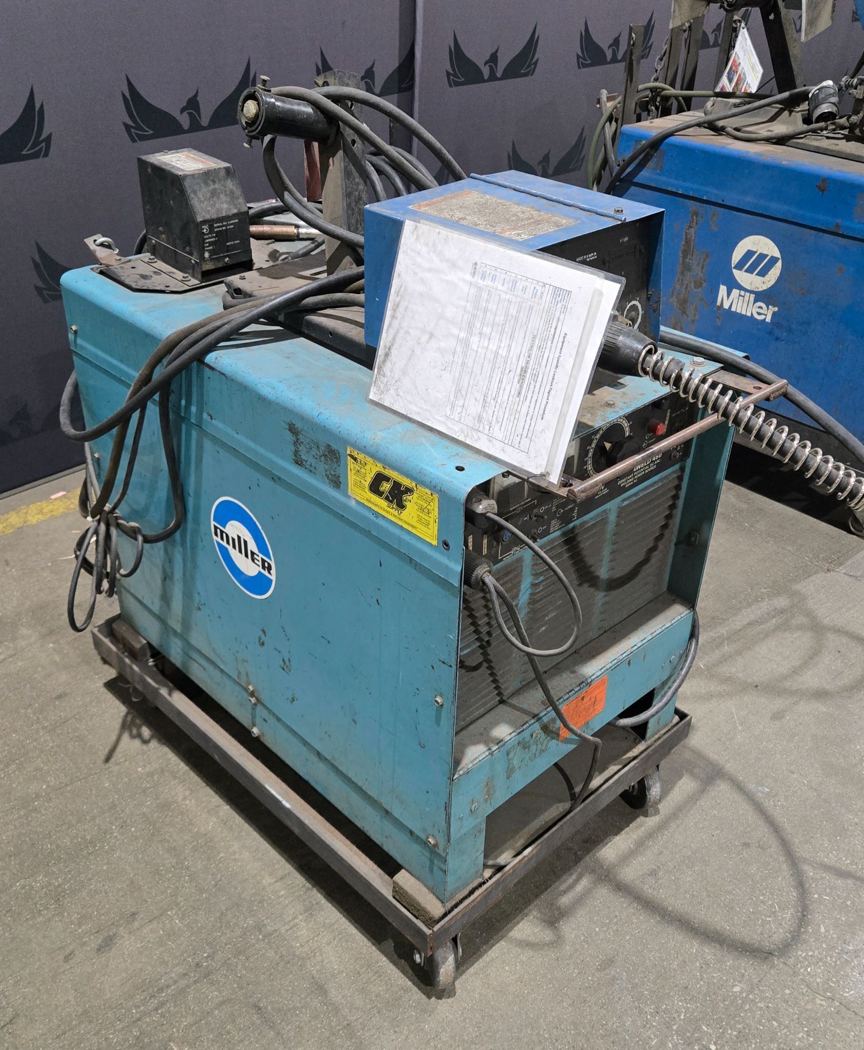 MILLER DELTAWELD 450 Welding Power Source with S‑22A Wire Feeder USED 1