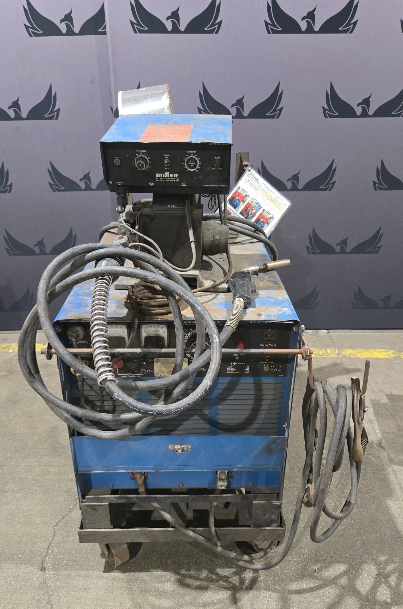 MILLER DELTAWELD 450 Welding Power Source w/ MILLERMATIC S‑54E Wire Feeder USED 0