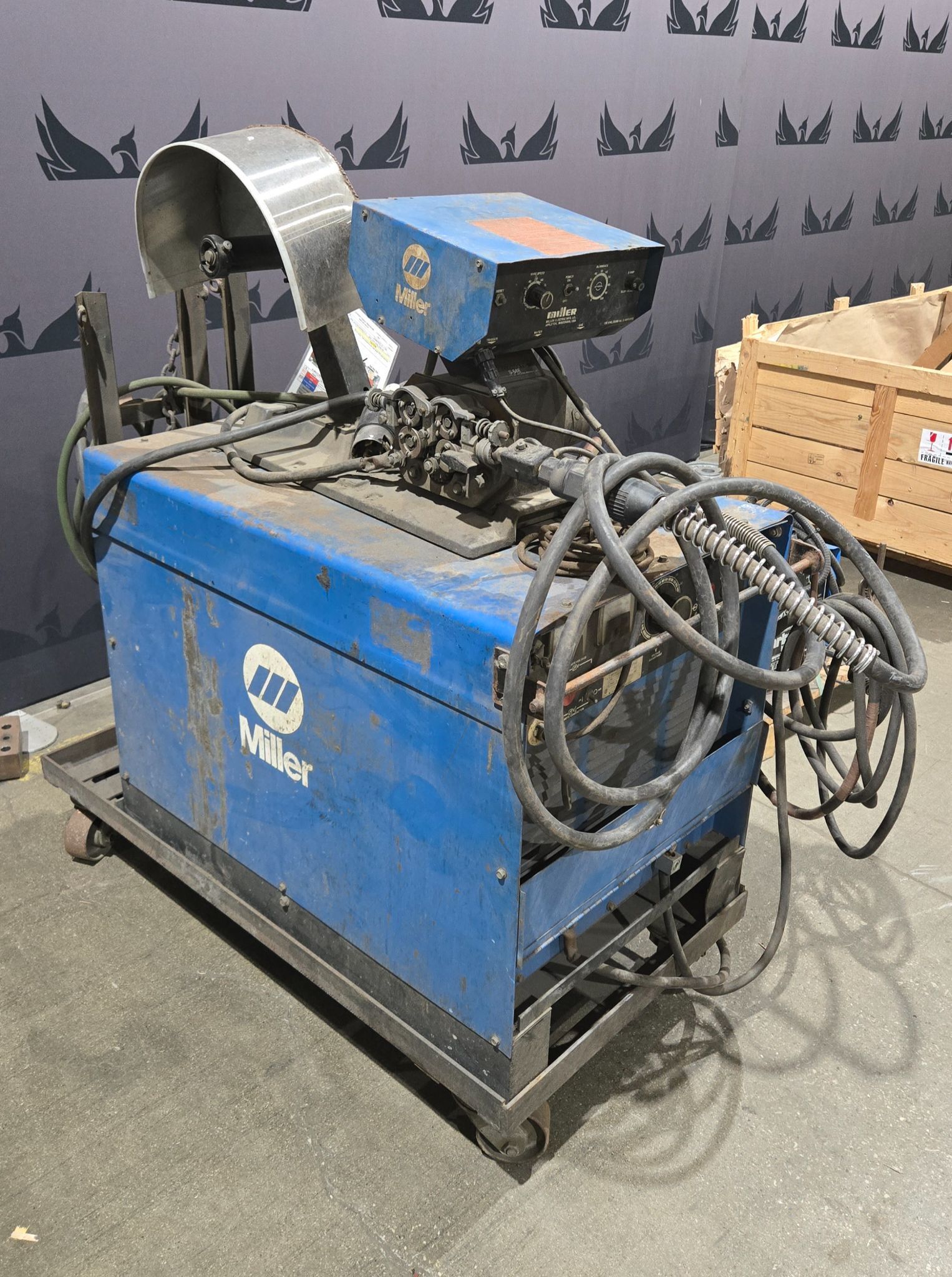 MILLER DELTAWELD 450 Welding Power Source w/ MILLERMATIC S‑54E Wire Feeder USED 1