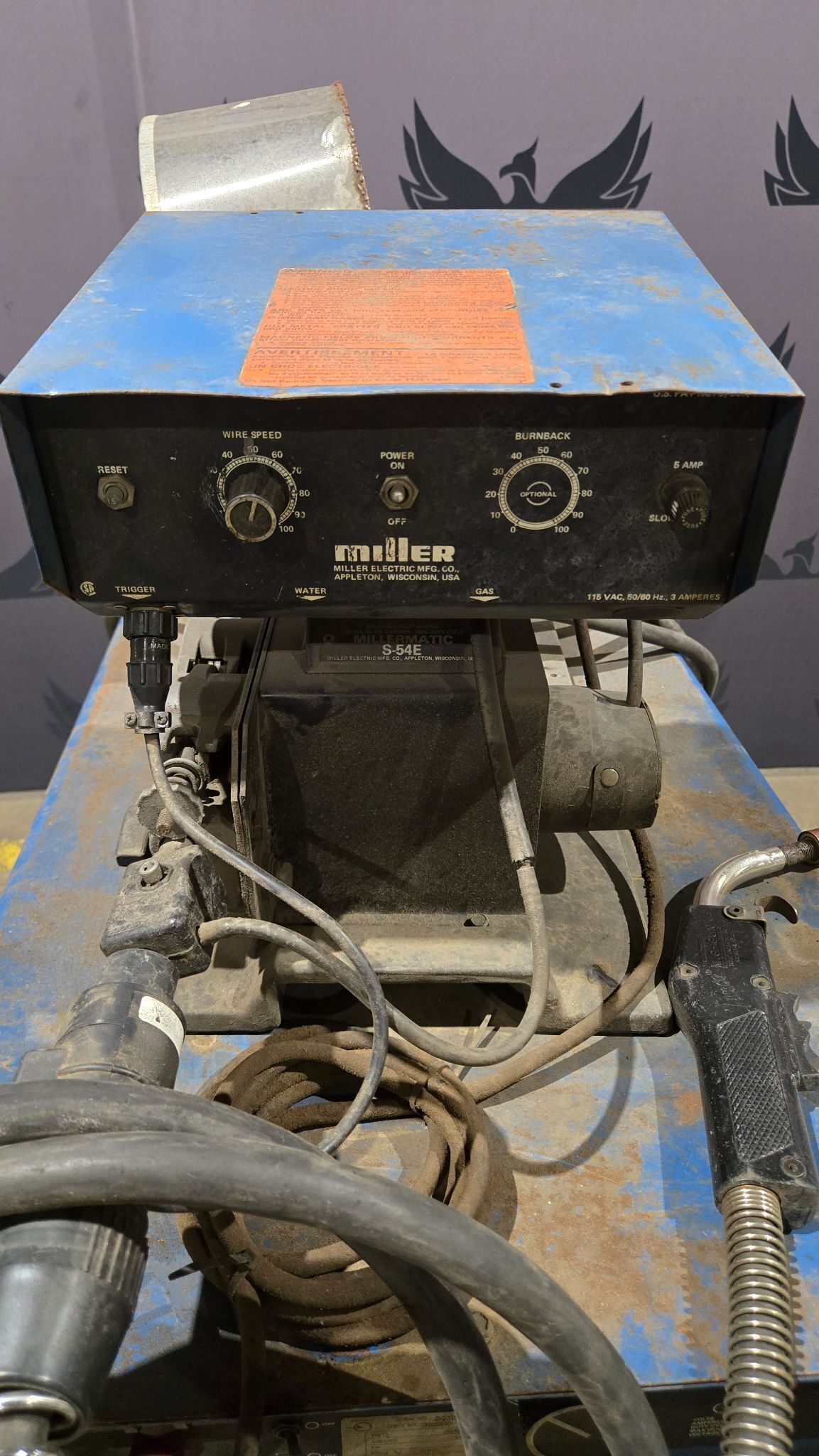 MILLER DELTAWELD 450 Welding Power Source w/ MILLERMATIC S‑54E Wire Feeder USED 7