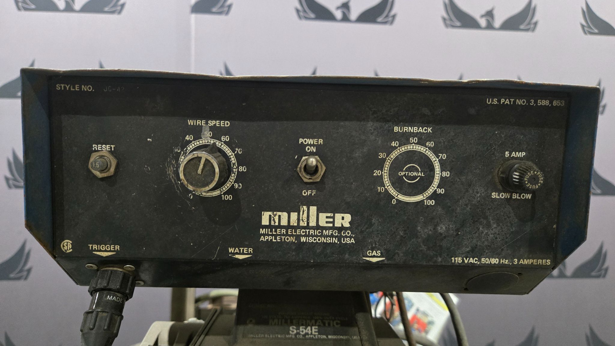 MILLER DELTAWELD 450 Welding Power Source w/ MILLERMATIC S‑54E Wire Feeder USED 8