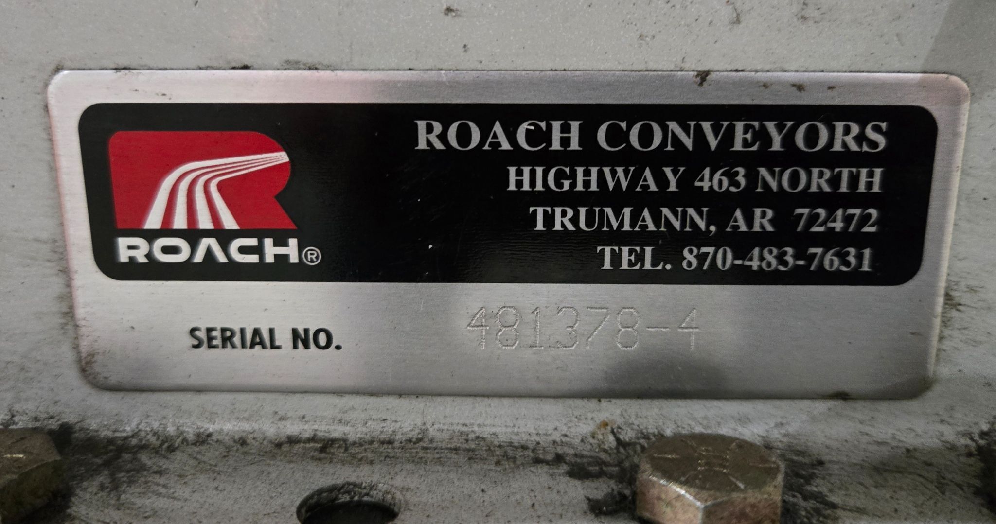 ROACH Belt Conveyor 700 Series / 700SB 84" x 64" USED 5