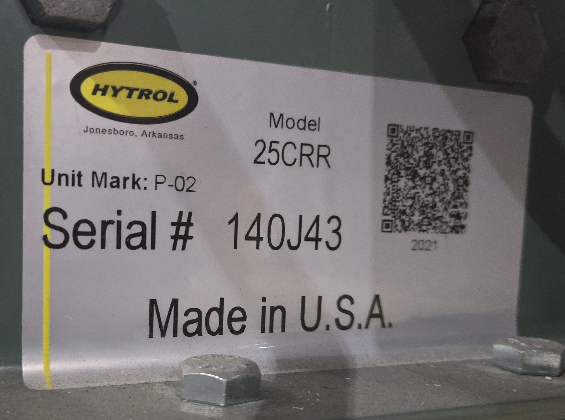 HYTROL 25‑CRR Powered Roller Conveyor 44" x 90" USED 5