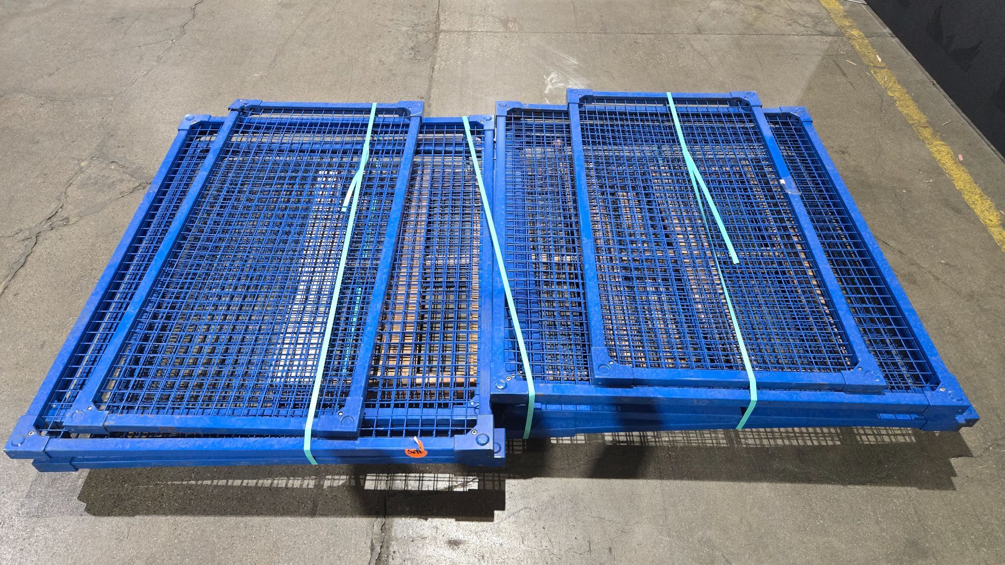 LOT OF INDUSTRIAL STEEL MACHINE GUARDING PANELS (9 PCS) USED 1