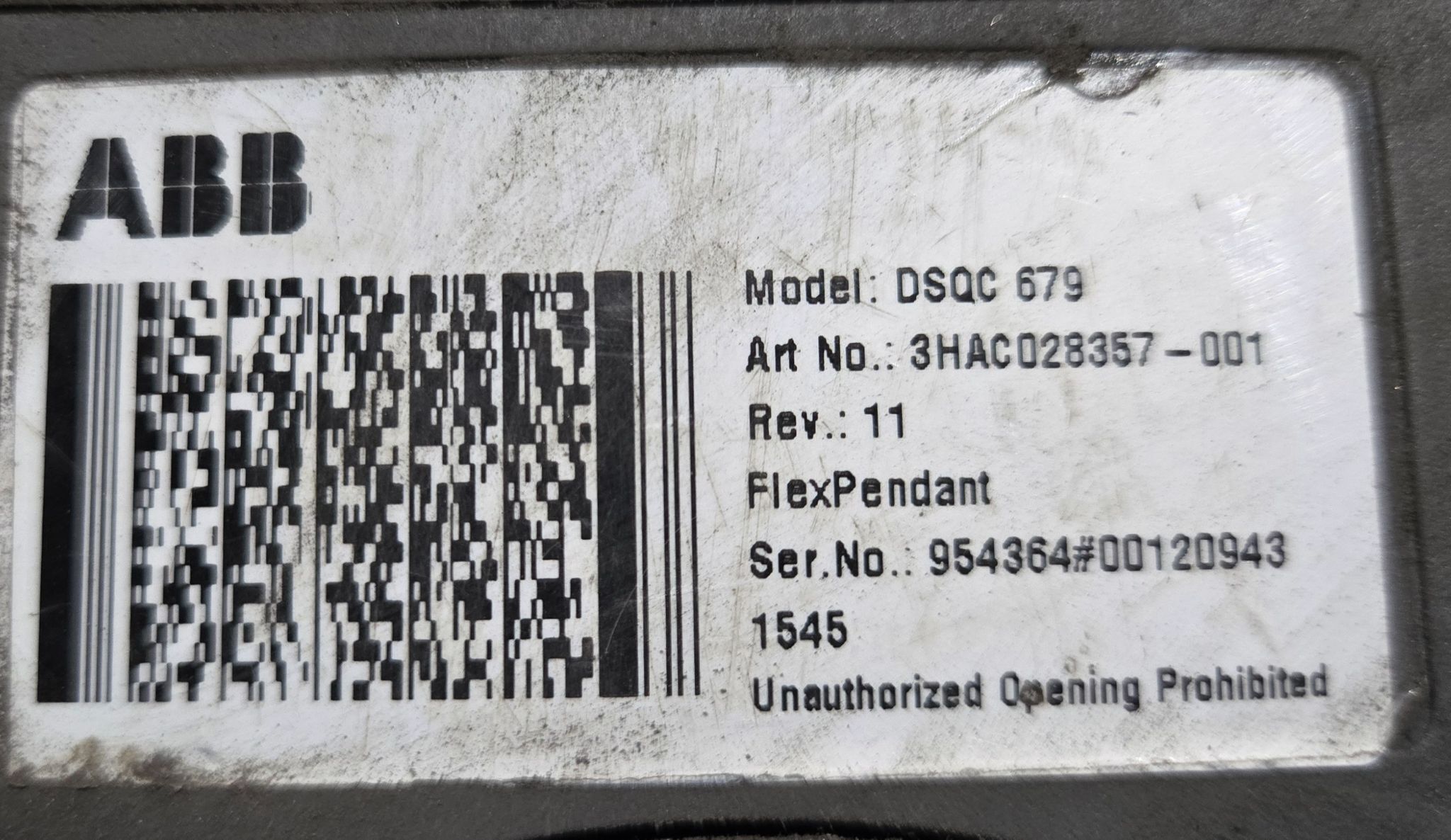 ABB IRB 6640-180/2.55 Complete with IRC5 Controller USED 20