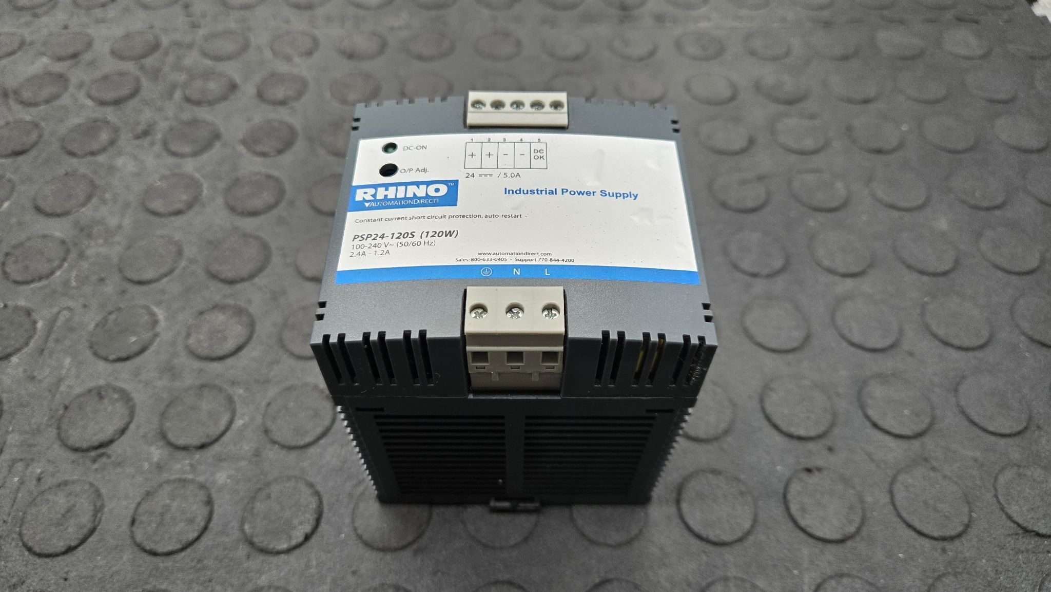 AUTOMATION DIRECT PSP24‑120S 24VDC 5A 120W DIN Rail Power Supply USED 0