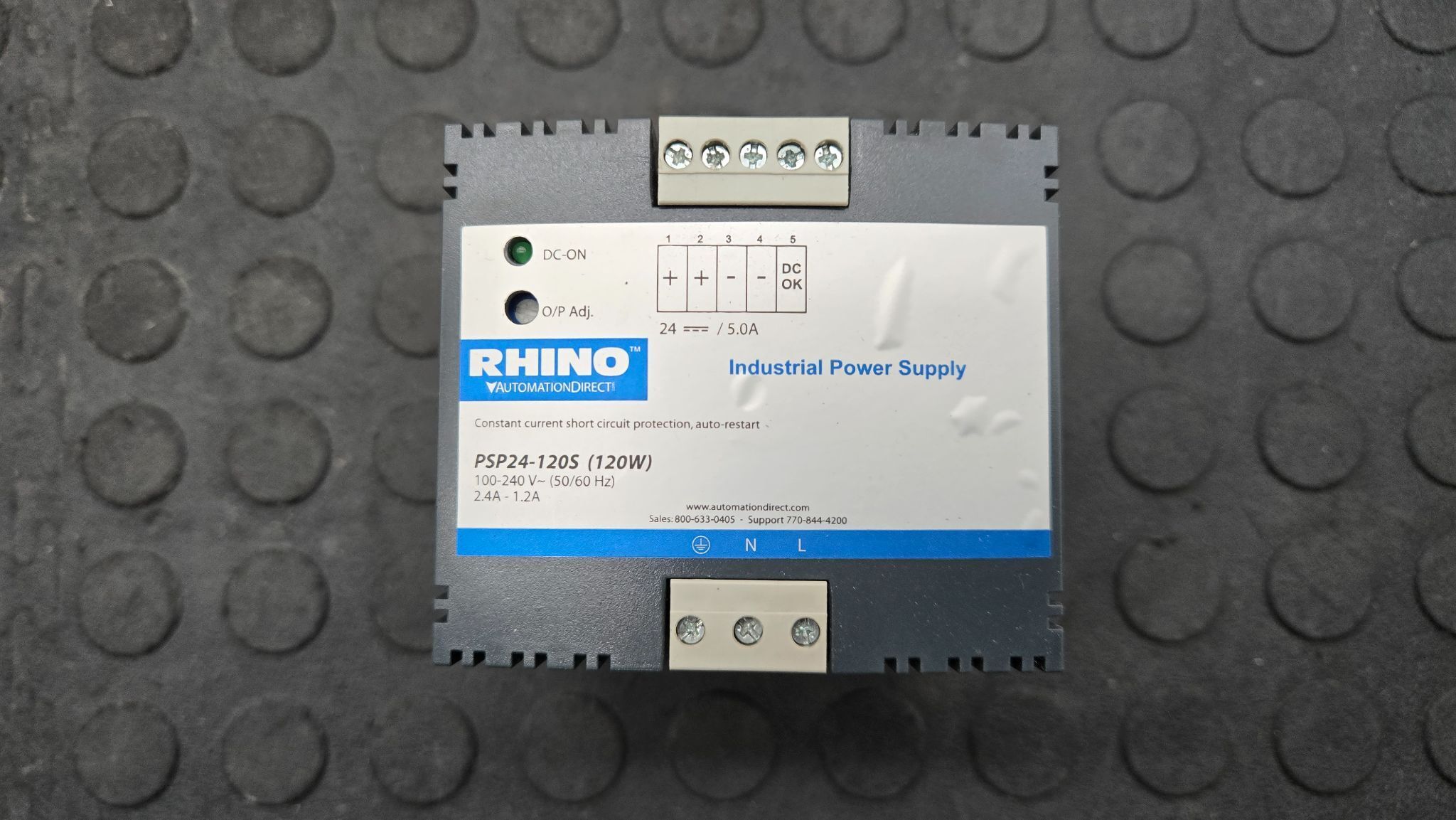 AUTOMATION DIRECT PSP24‑120S 24VDC 5A 120W DIN Rail Power Supply USED 1
