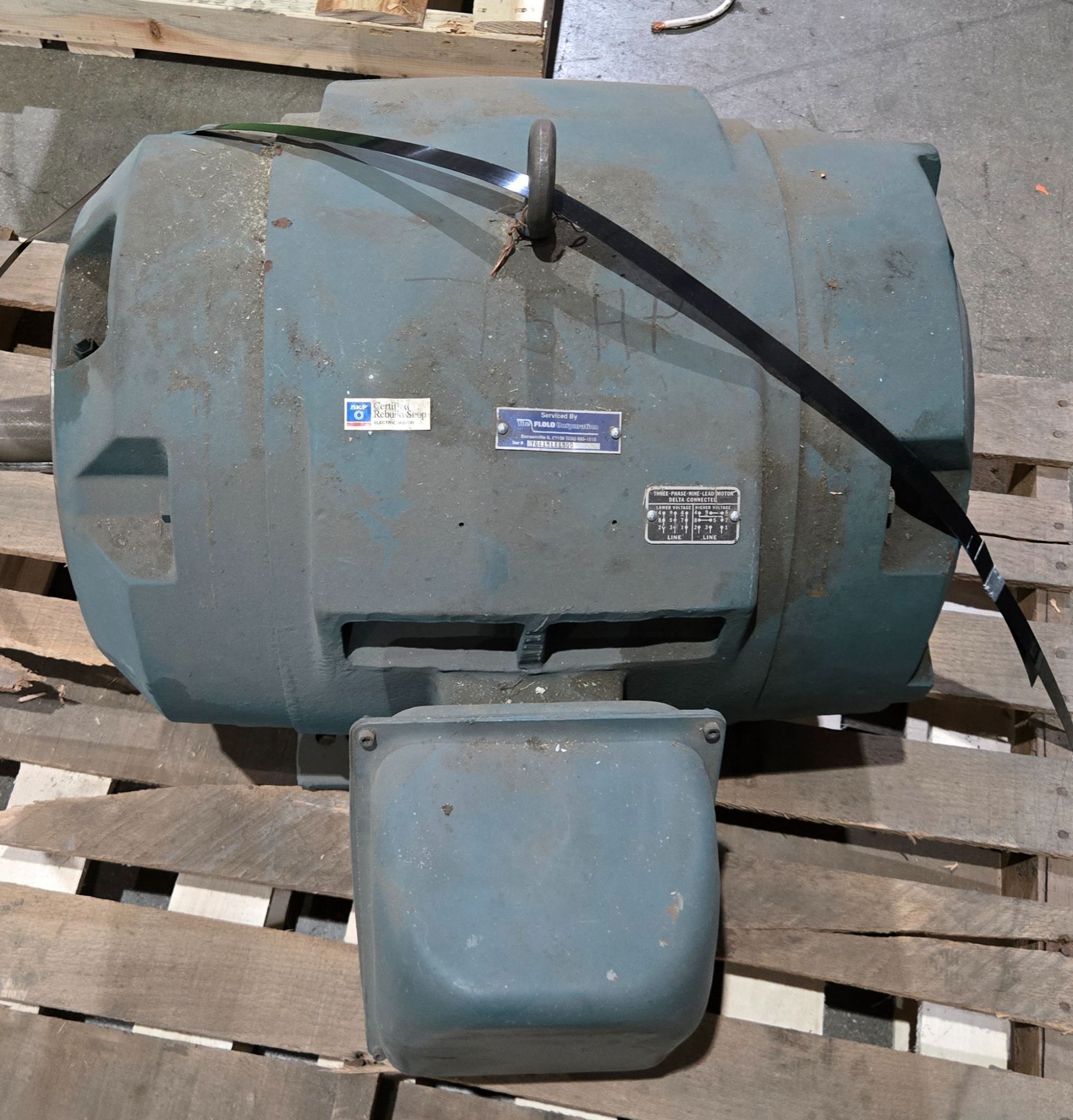 75 HP Three Phase Electric Motor - 9 Lead Delta USED 2
