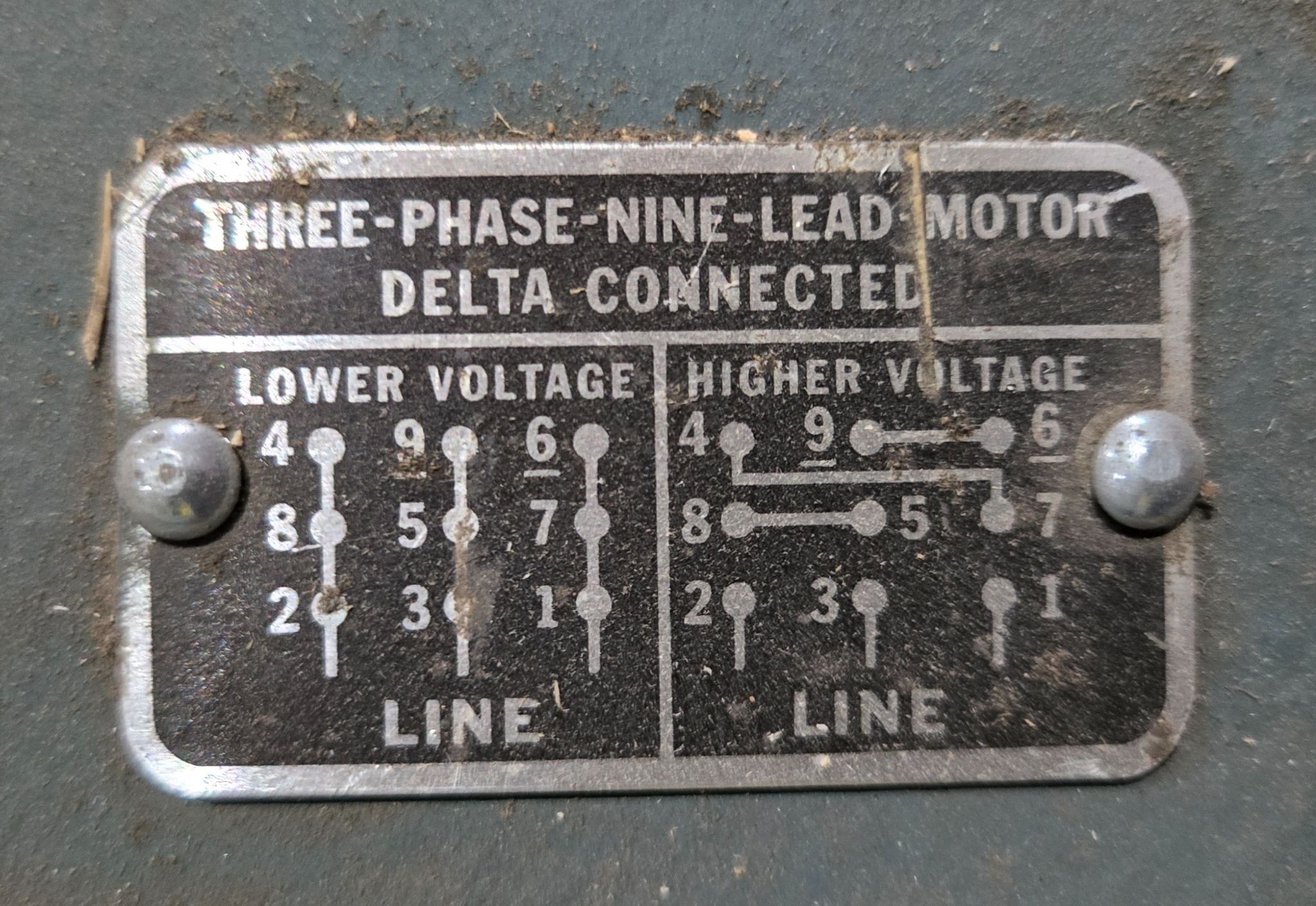 75 HP Three Phase Electric Motor - 9 Lead Delta USED 4