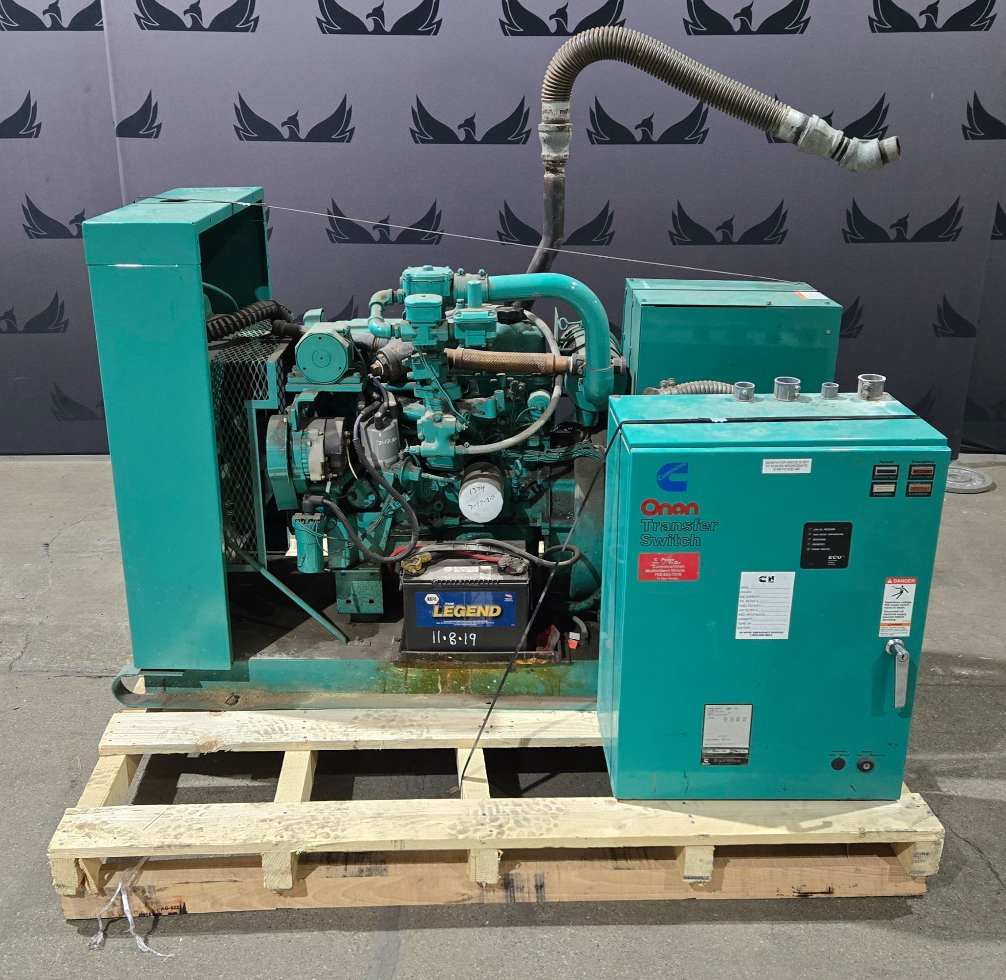 ONAN 20ES L25850B Generator Set w/ Automatic Transfer Switch USED 0