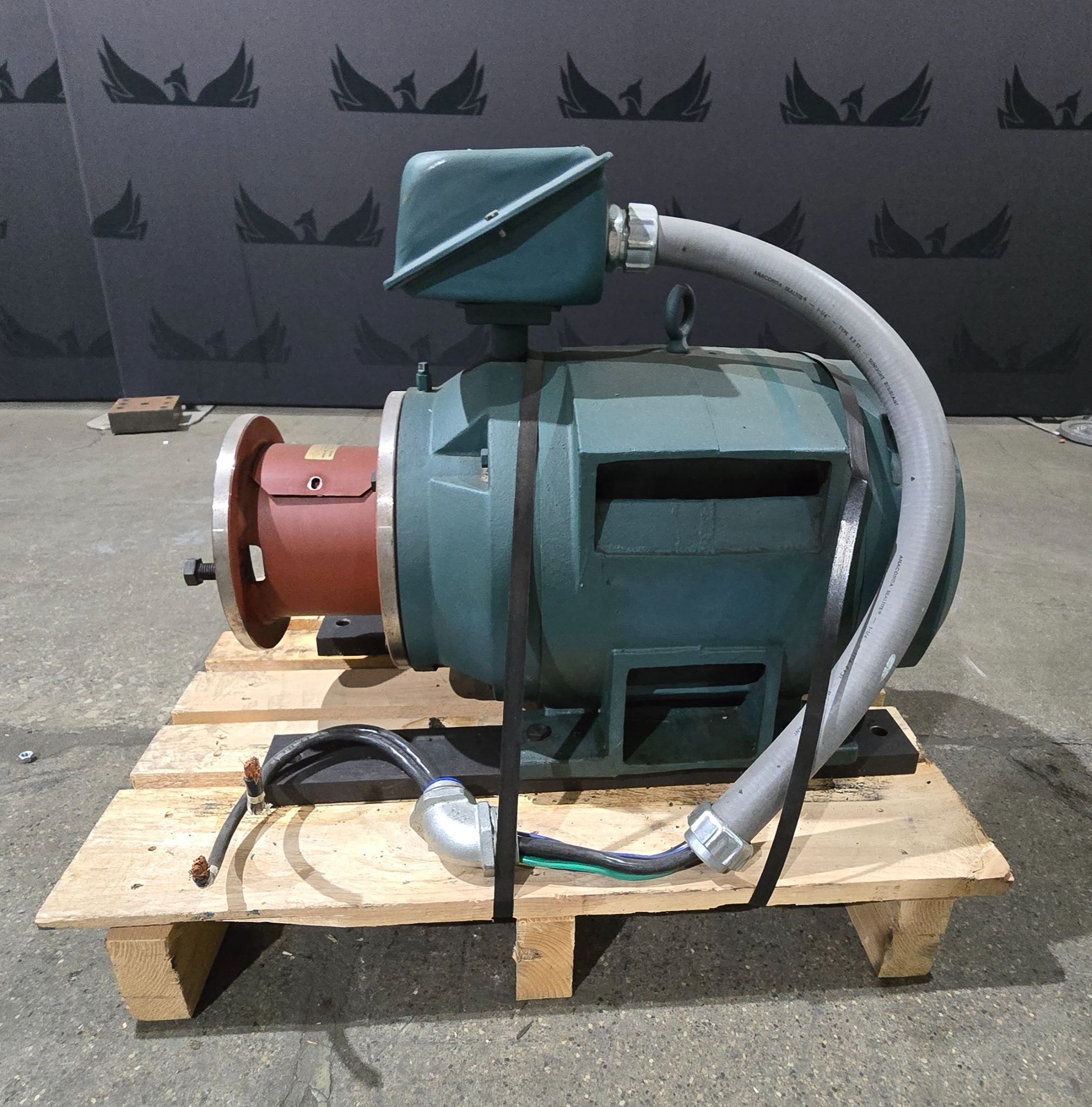 VAN DORN DEMAG P28G7064A 20 HP AC Electric Motor USED 0