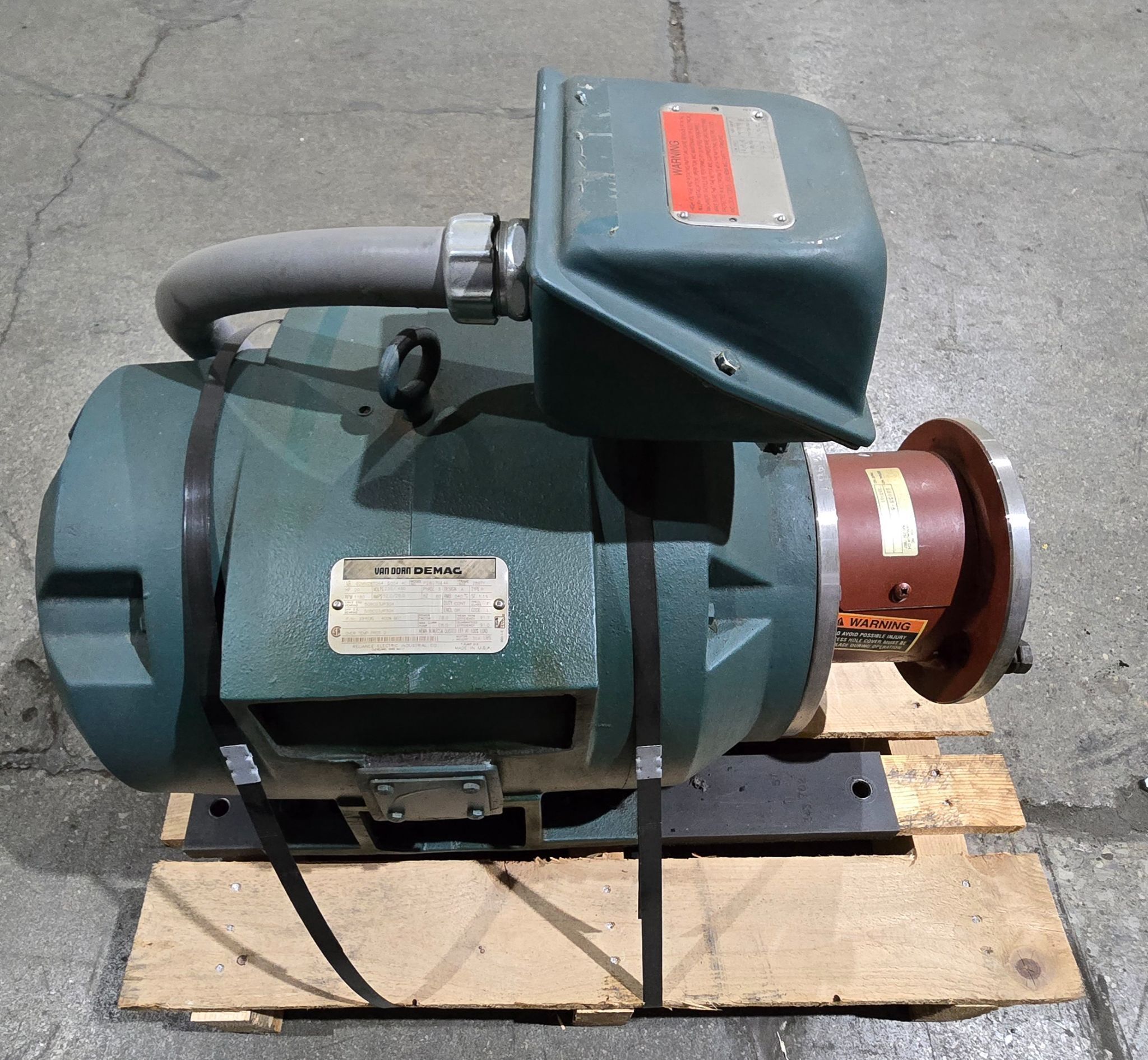 VAN DORN DEMAG P28G7064A 20 HP AC Electric Motor USED 1