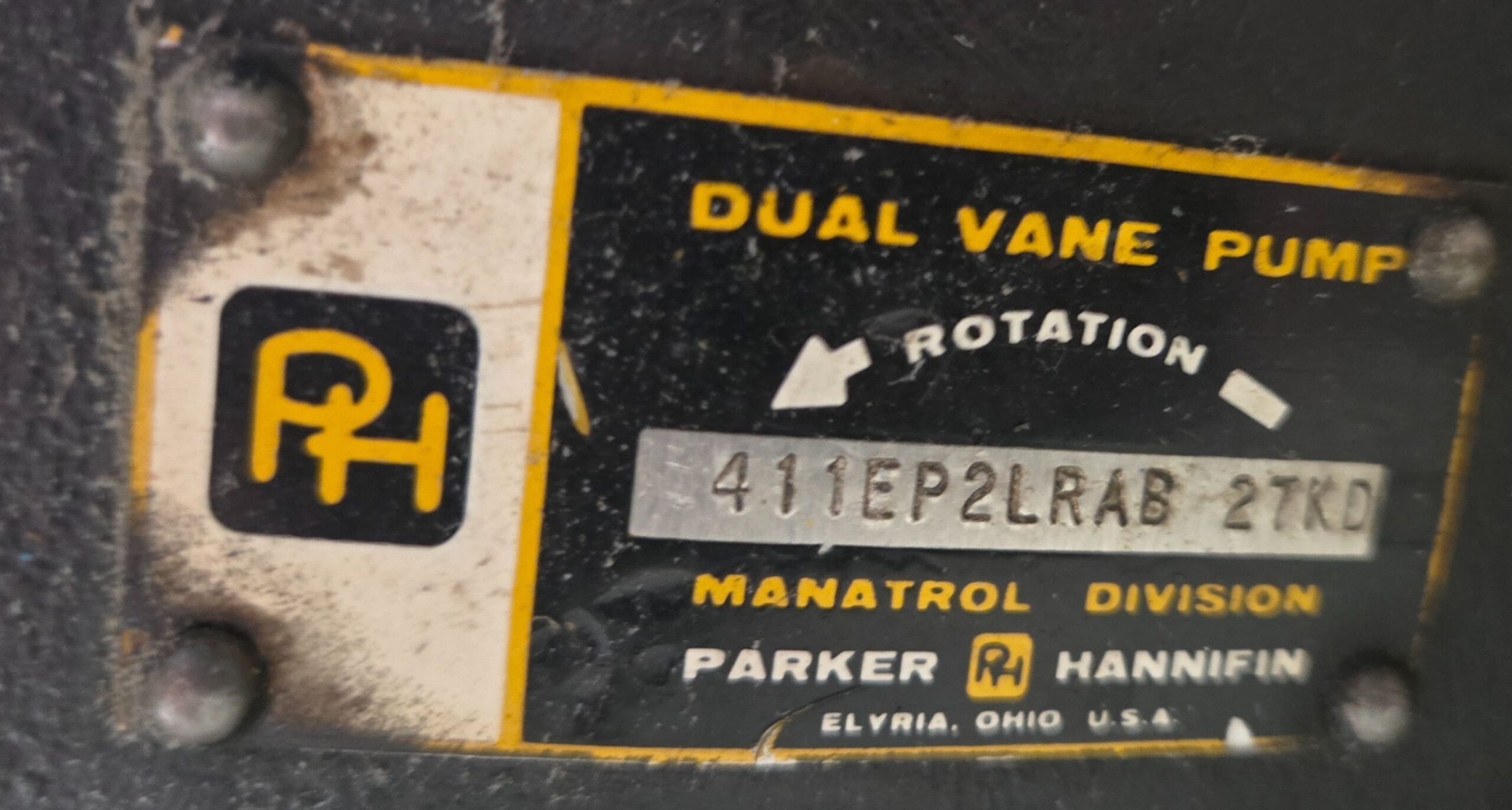 PARKER HANNIFIN 411EP2LRAB2TKD Hydraulic Power Unit USED 8