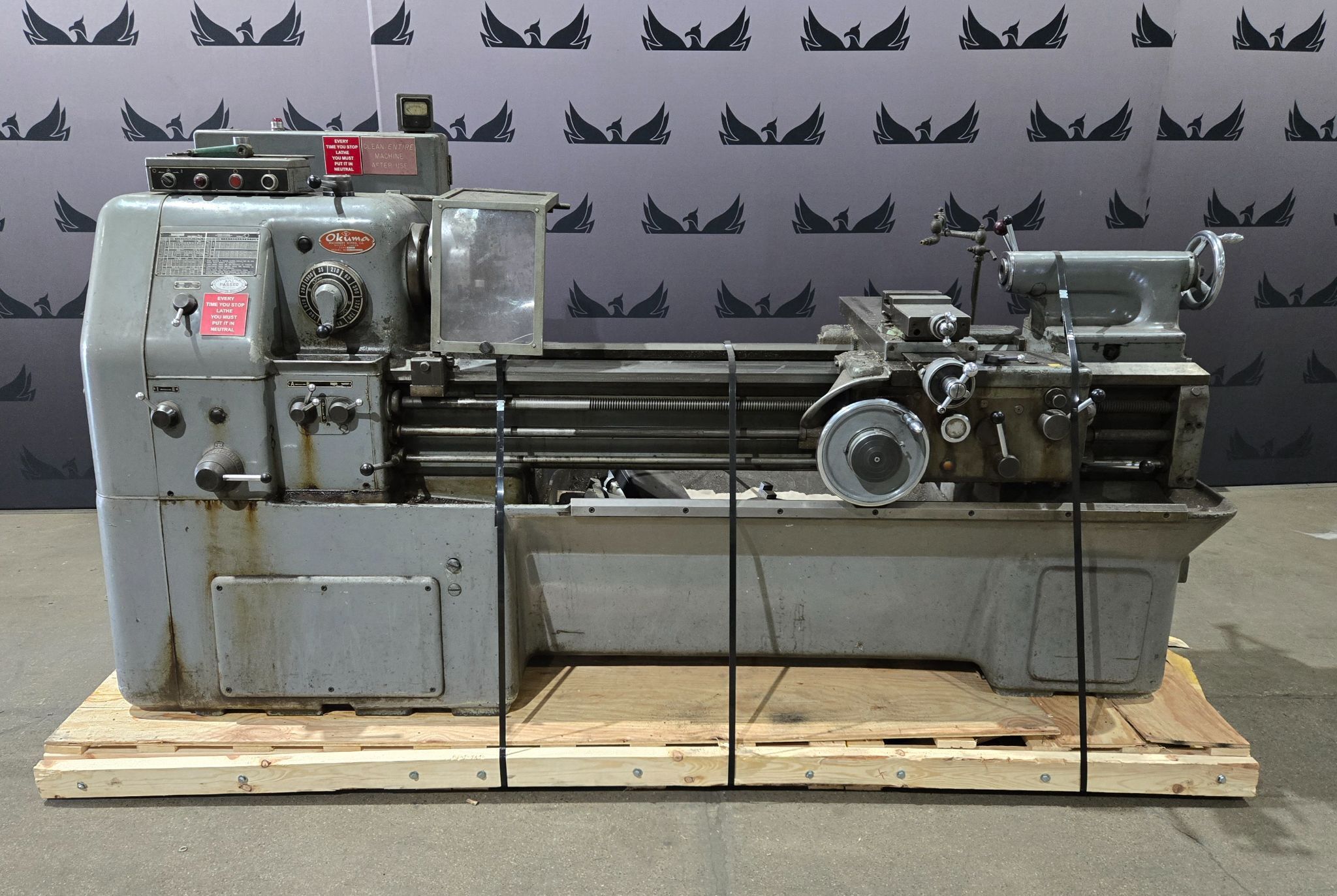OKUMA LS Engine Lathe with 3 Jaw Chuck Tooling & Electrical Cabinet USED 0