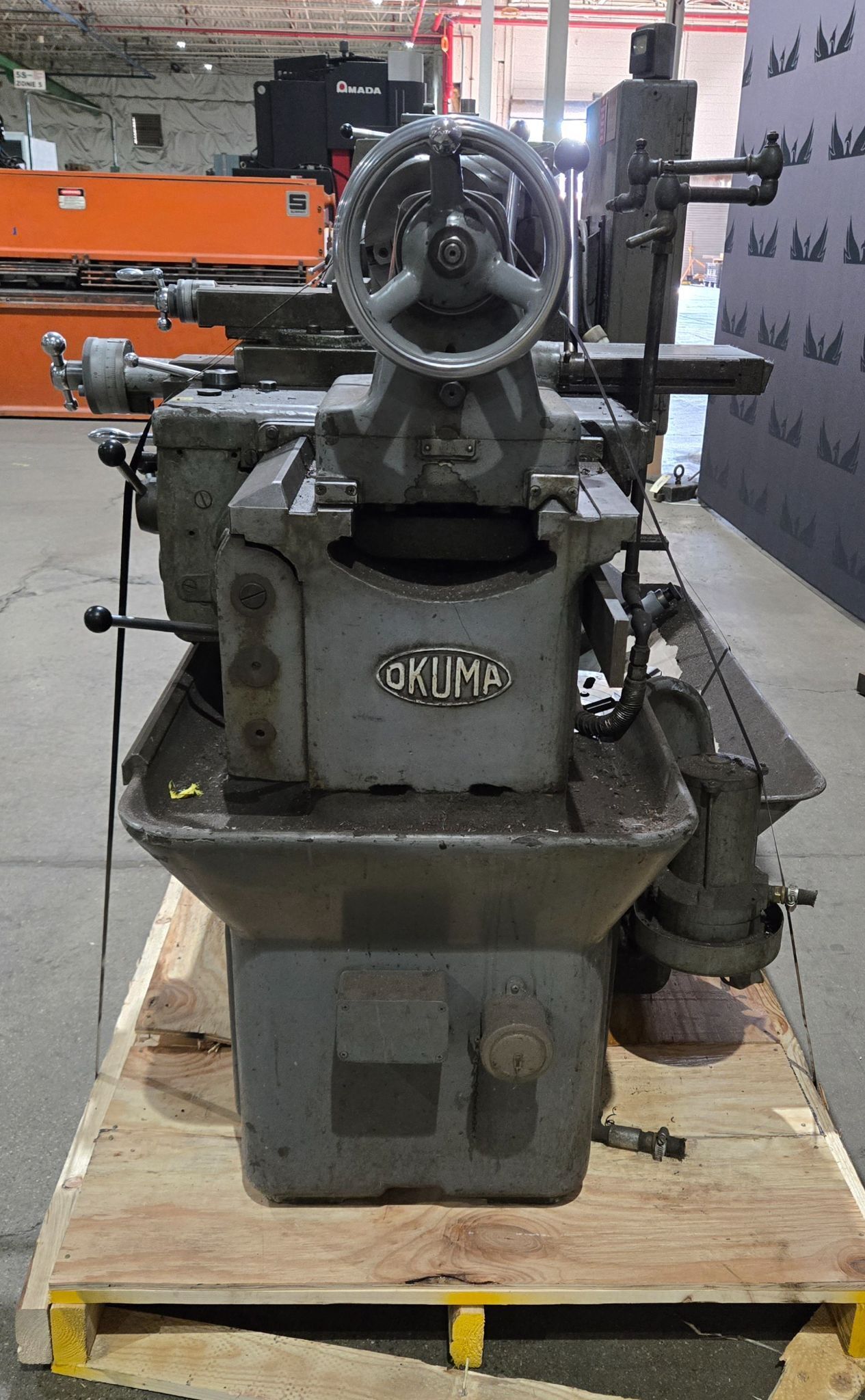 OKUMA LS Engine Lathe with 3 Jaw Chuck Tooling & Electrical Cabinet USED 1