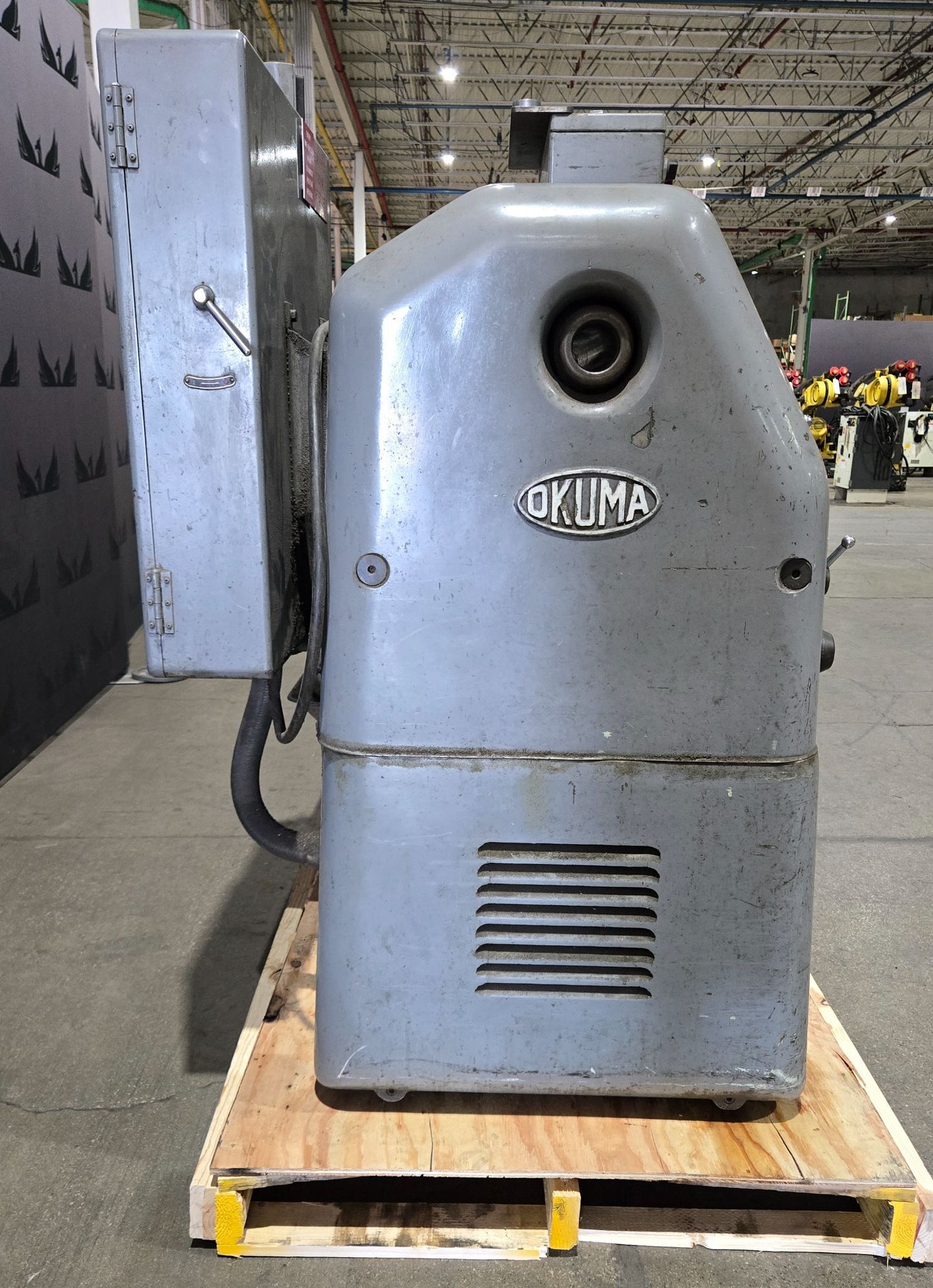 OKUMA LS Engine Lathe with 3 Jaw Chuck Tooling & Electrical Cabinet USED 2