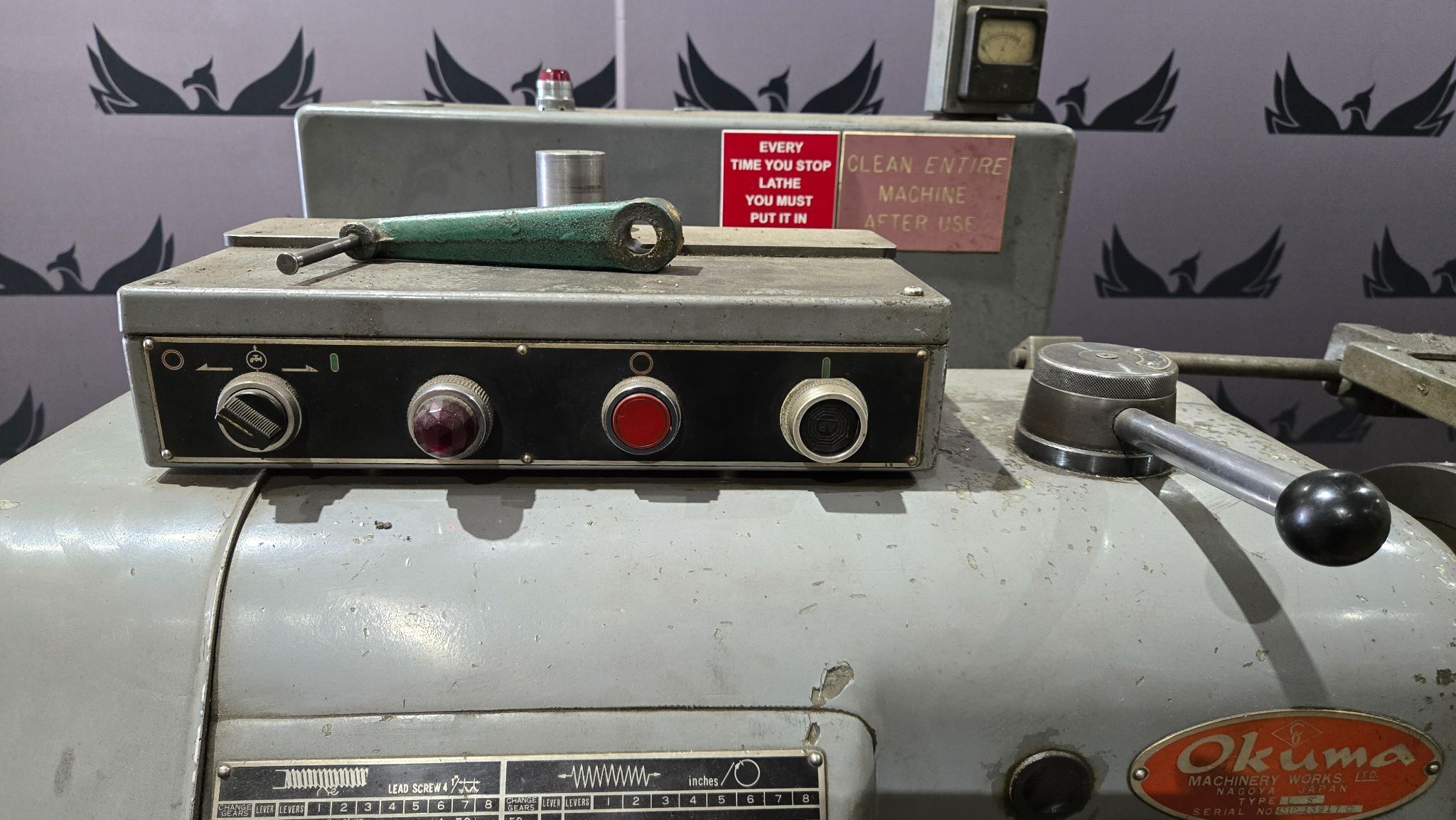 OKUMA LS Engine Lathe with 3 Jaw Chuck Tooling & Electrical Cabinet USED 8