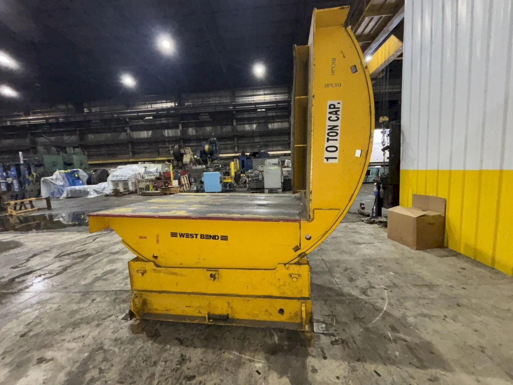 20,000 lbs x 60” WEST BEND #CR2000 MOTORIZED COIL UPENDER FLIP ROTATOR USED 2