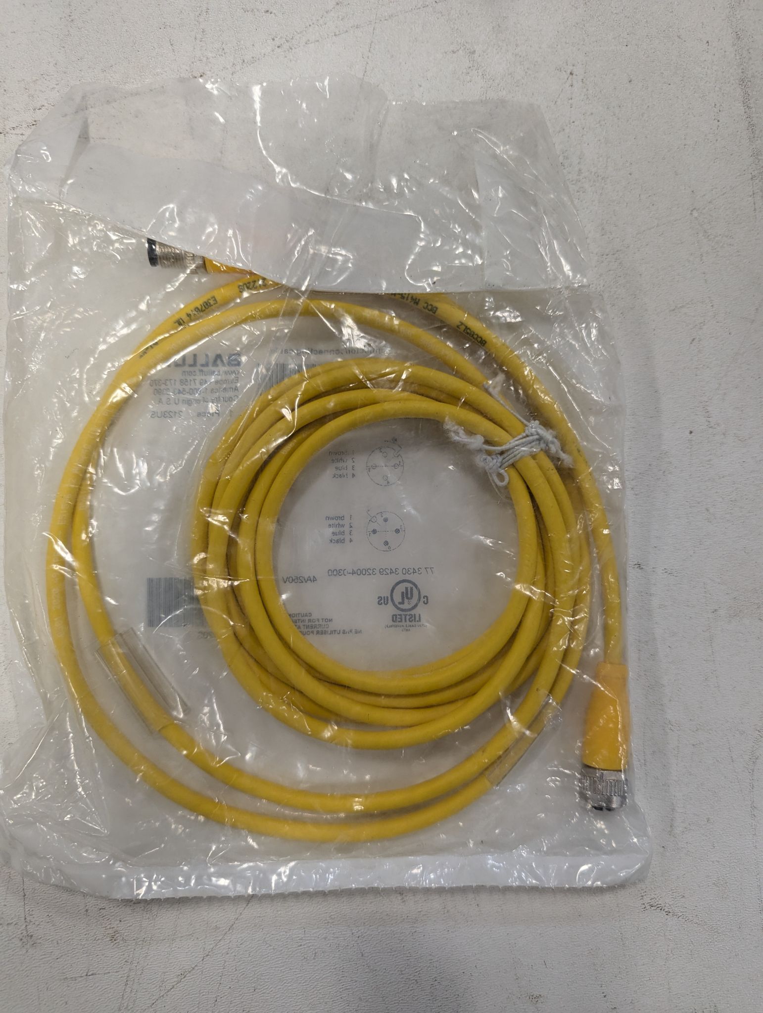 BALLUFF BCC M415-M414-3A-304-EX44T2-030 M12 Sensor Cable 3m NEW 1