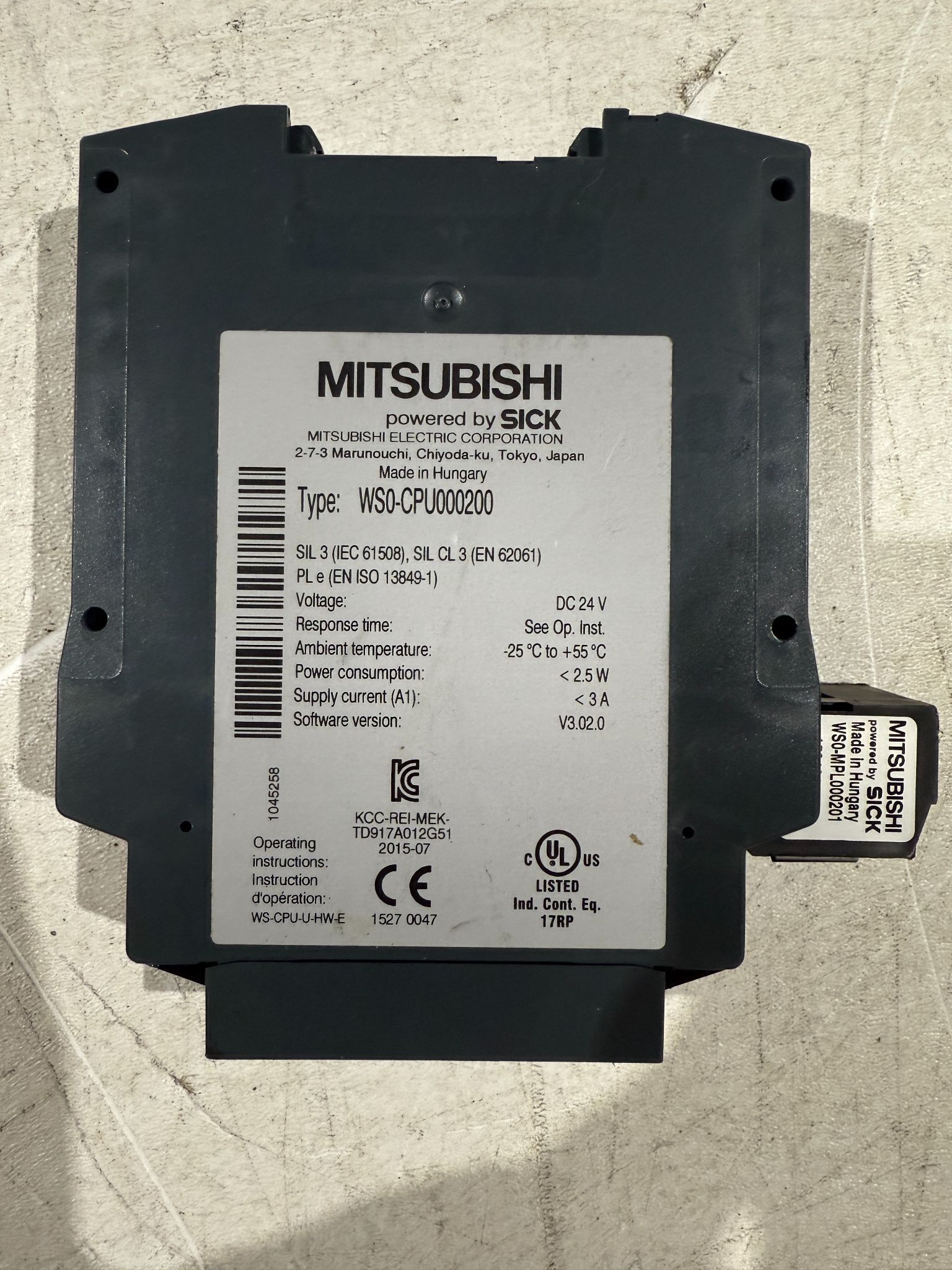 MITSUBISHI WSO‑CPU000200 Safety CPU NEW 0