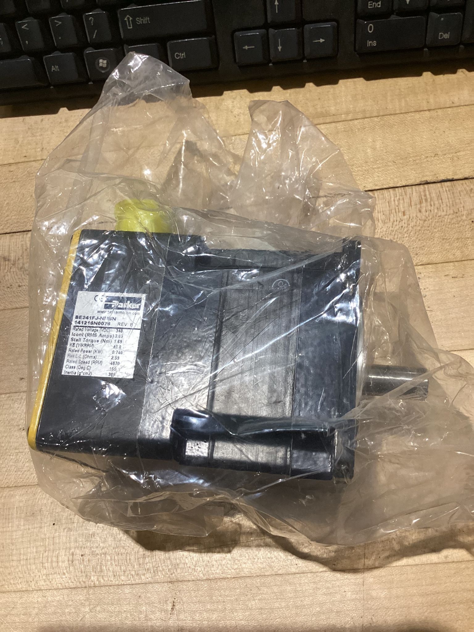 PARKER BE341FJ‑NMSN Brushless Servo Motor NEW 1