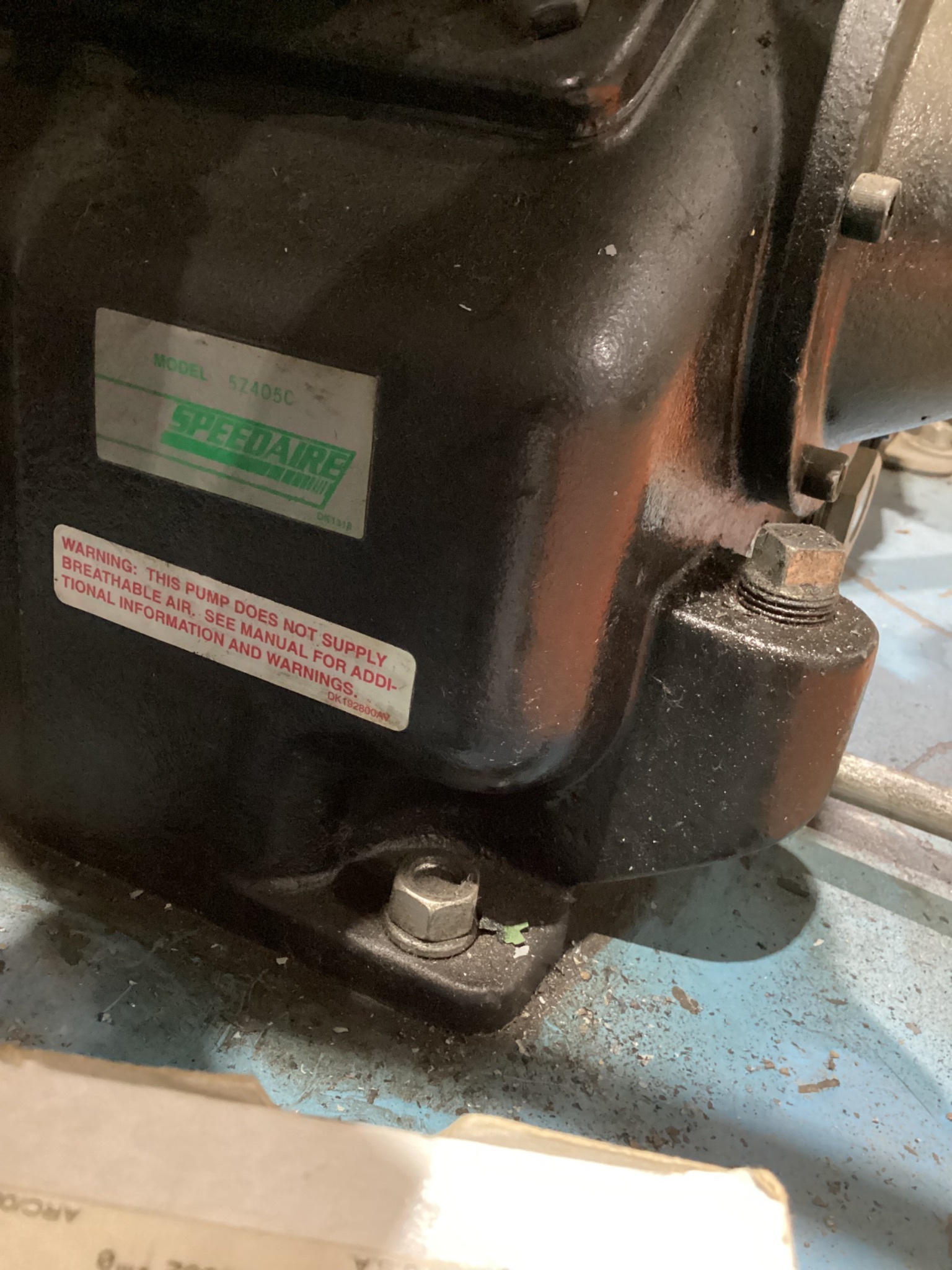 SPEEDAIRE 5Z405C 5 HP Industrial Air Compressor w/ BUXAIR 80‑Gal Tank AS-IS 10