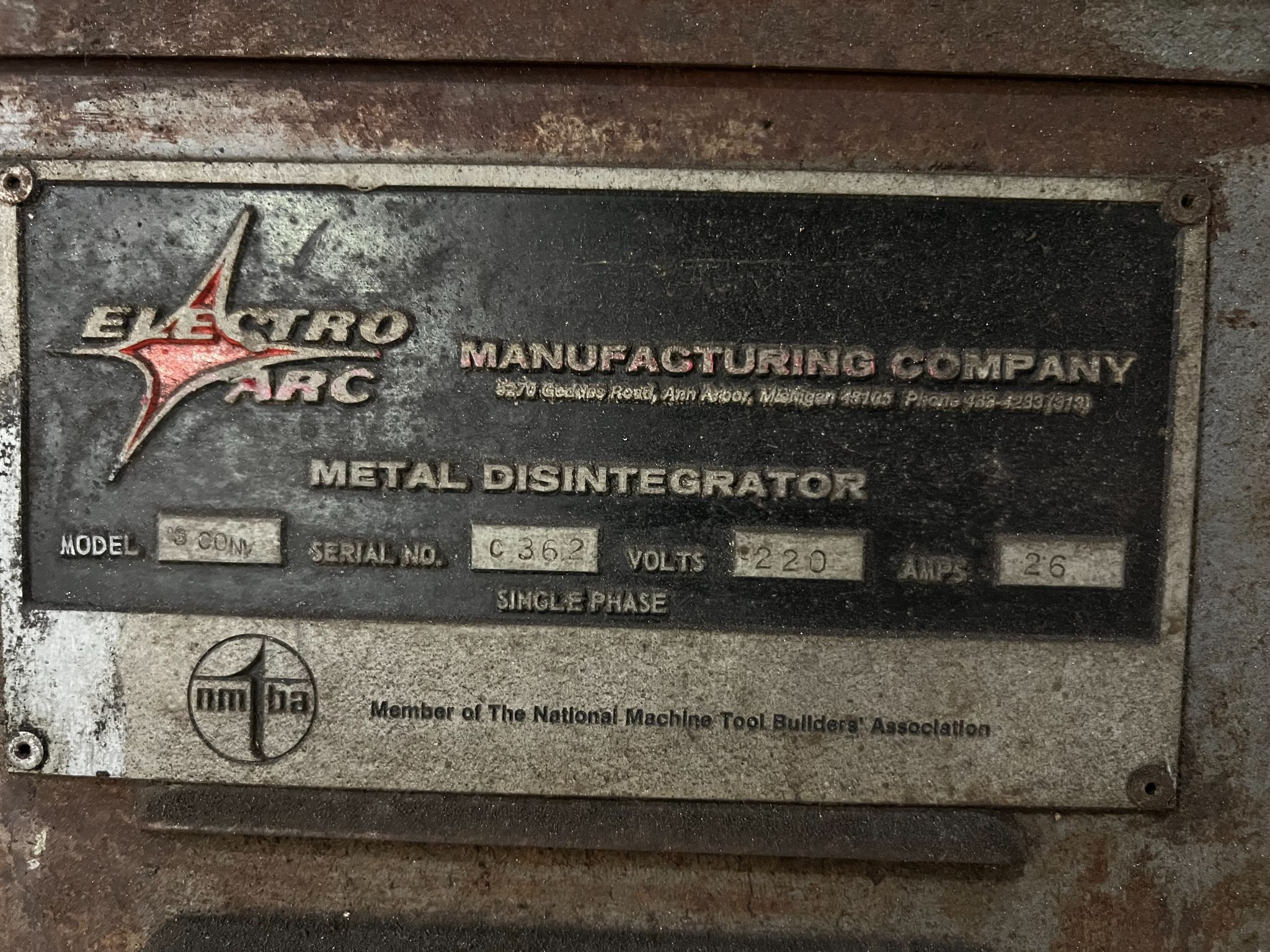 ELECTRO ARC ARC‑ER CONV Metal Disintegrator 220V USED 6