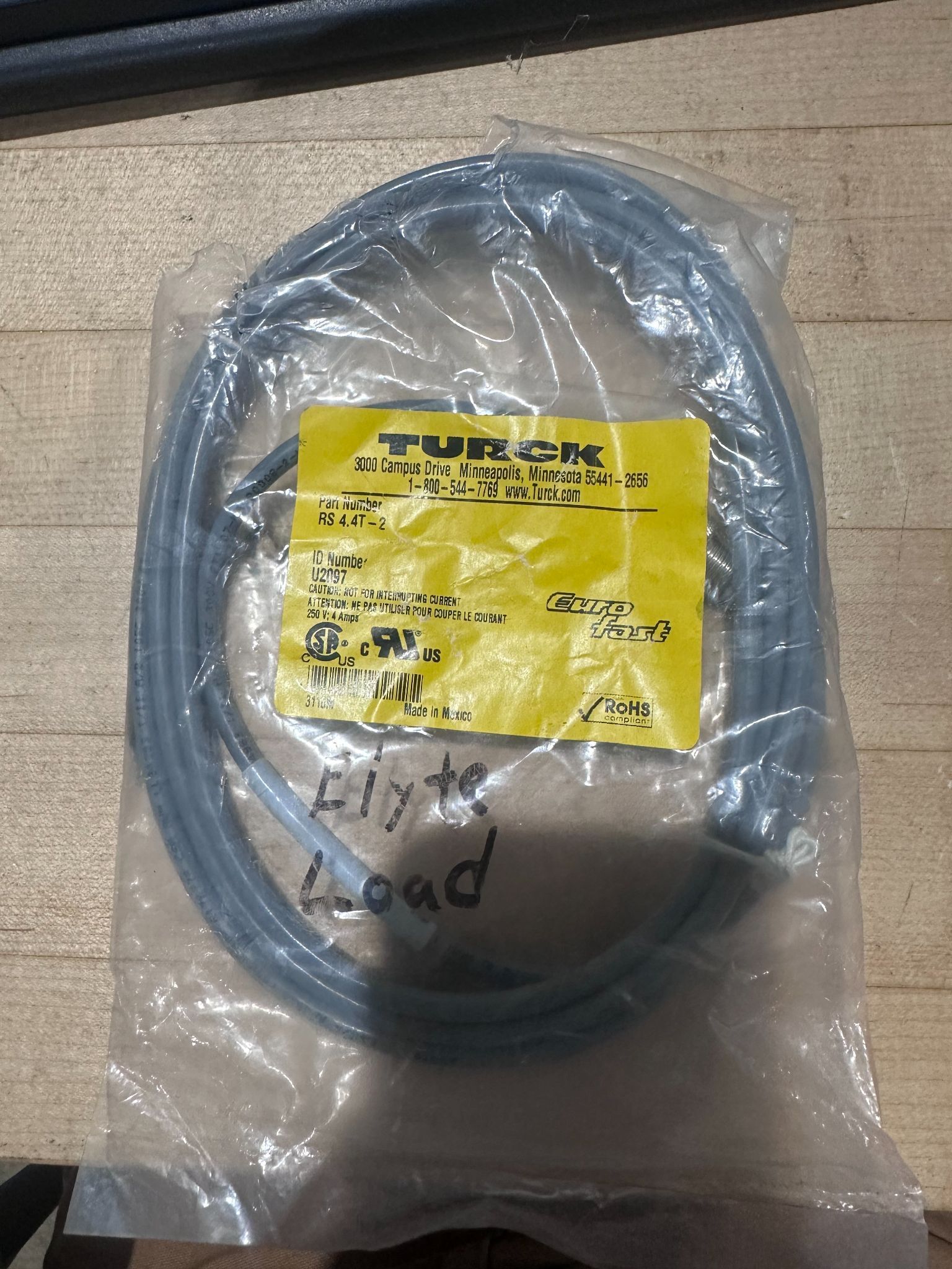 TURCK RS4.4T‑2 Eurofast Sensor Cable NEW 1