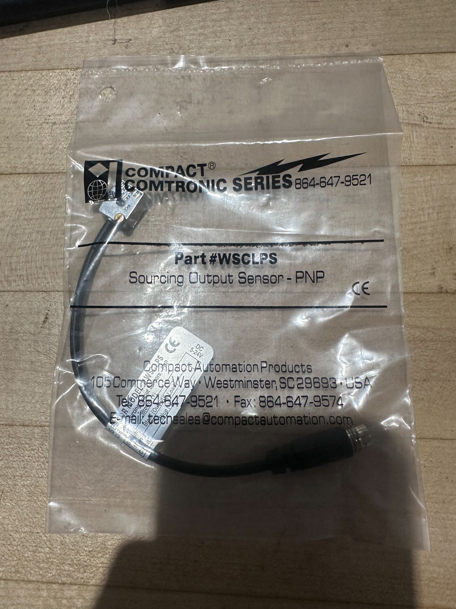 COMPACT AIR WSCLPS Sourcing Output Sensor PNP NEW 1
