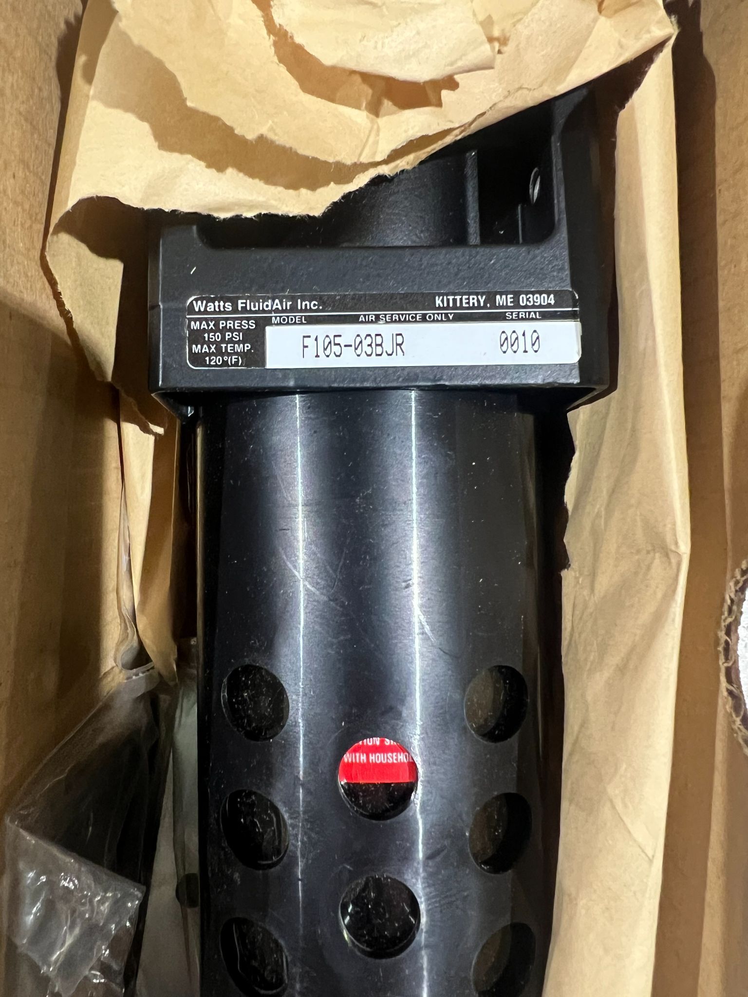 HARDINGE BP11010481 Air Filter & Bracket Assembly NEW 2