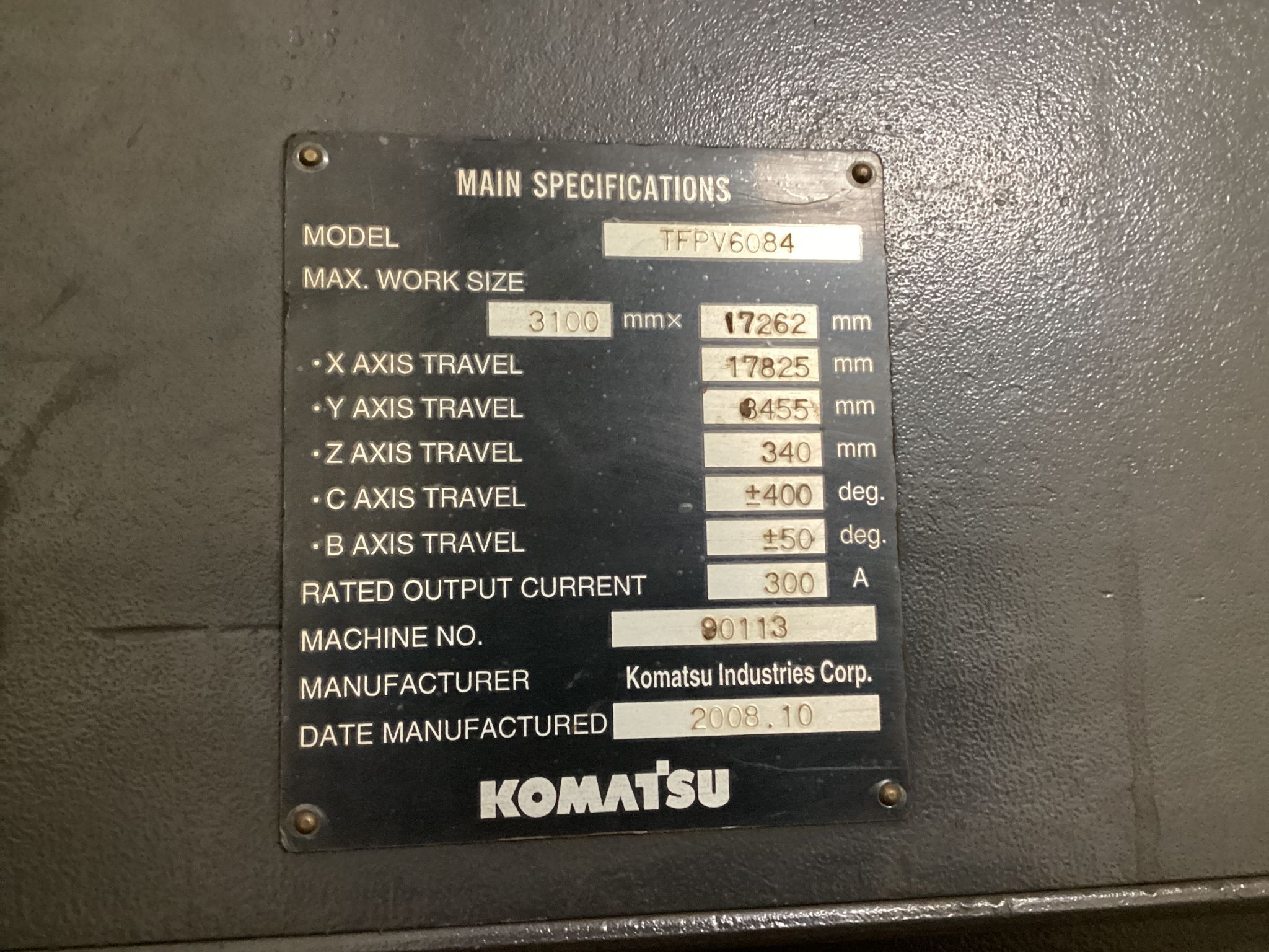 KOMATSU CNC 55' EXTENDED TABLE TWISTER PLASMA CUTTER 10'X55' - 2008 17