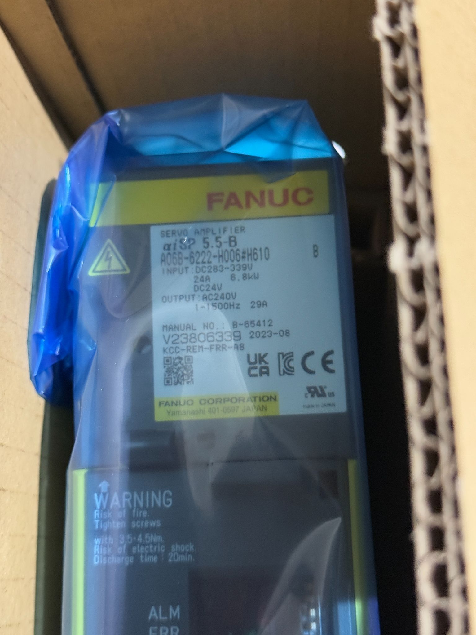FANUC A06B‑6222‑H006#H610 Alpha iSP 5.5‑B Servo Amplifier NEW 2