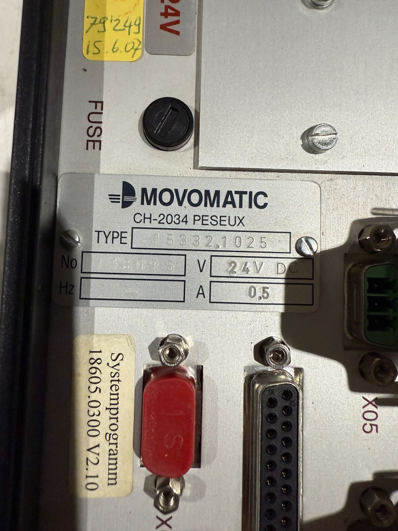 MOVOMATIC 15332.1025 CH‑2034 PESEUX Interface Module USED 1