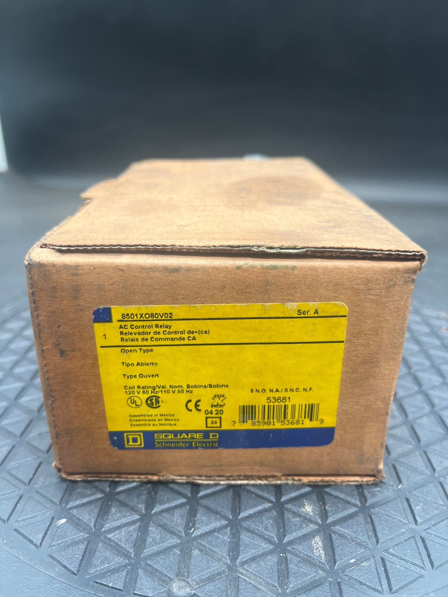 SQUARE D 8501XO80V02 Series A AC Control Relay NEW 1