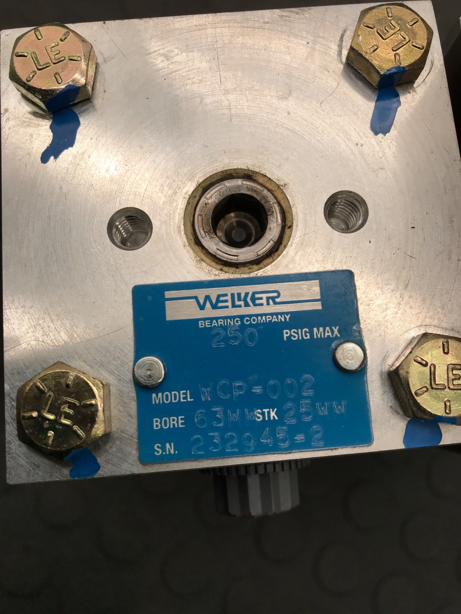 WELKER SBS‑40‑23‑C1 Pneumatic Slide Cylinder Assembly USED 3