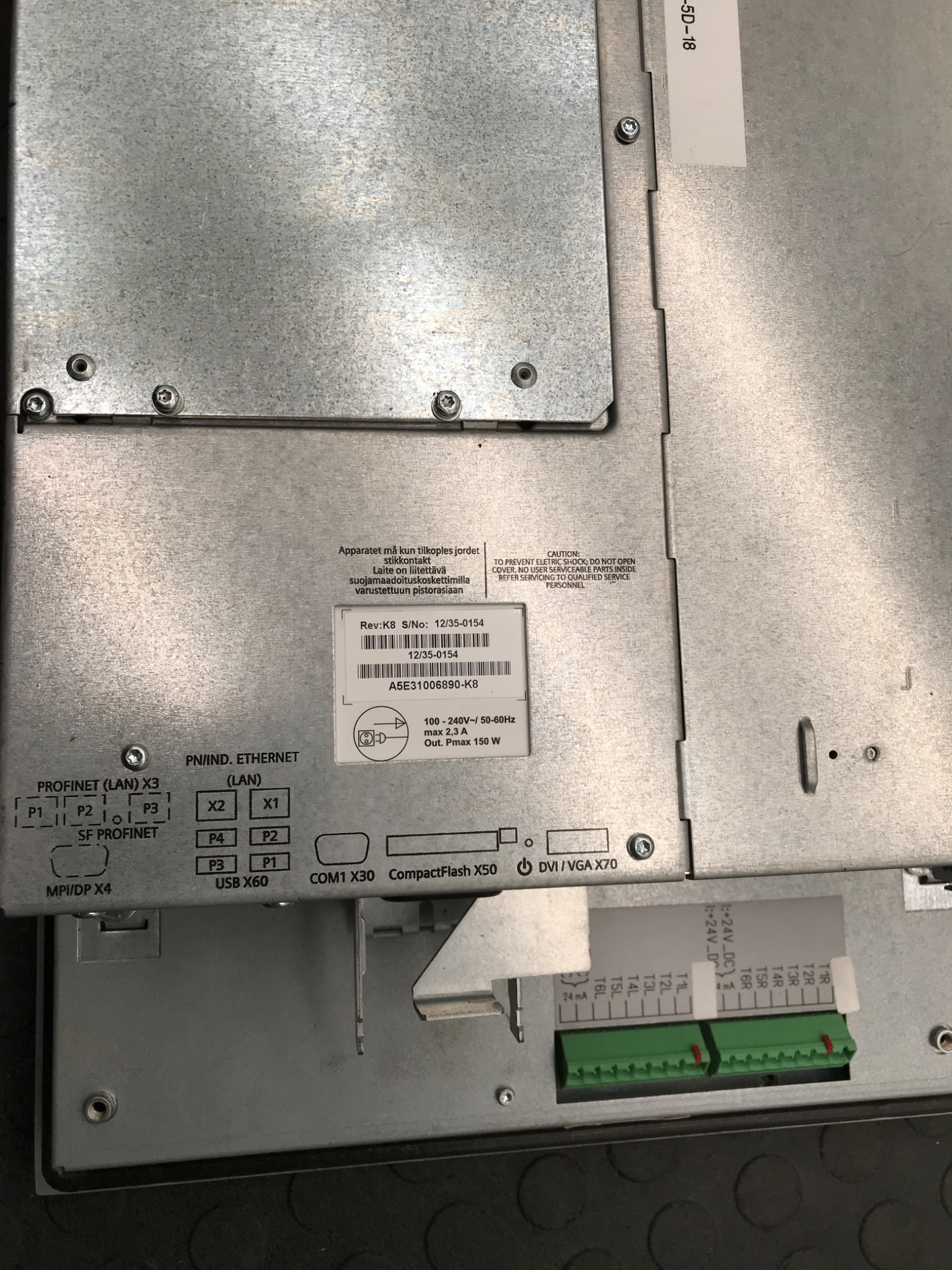 SIEMENS 6AV7462‑2AC33‑0BK0 SIMATIC HMI Panel USED 6